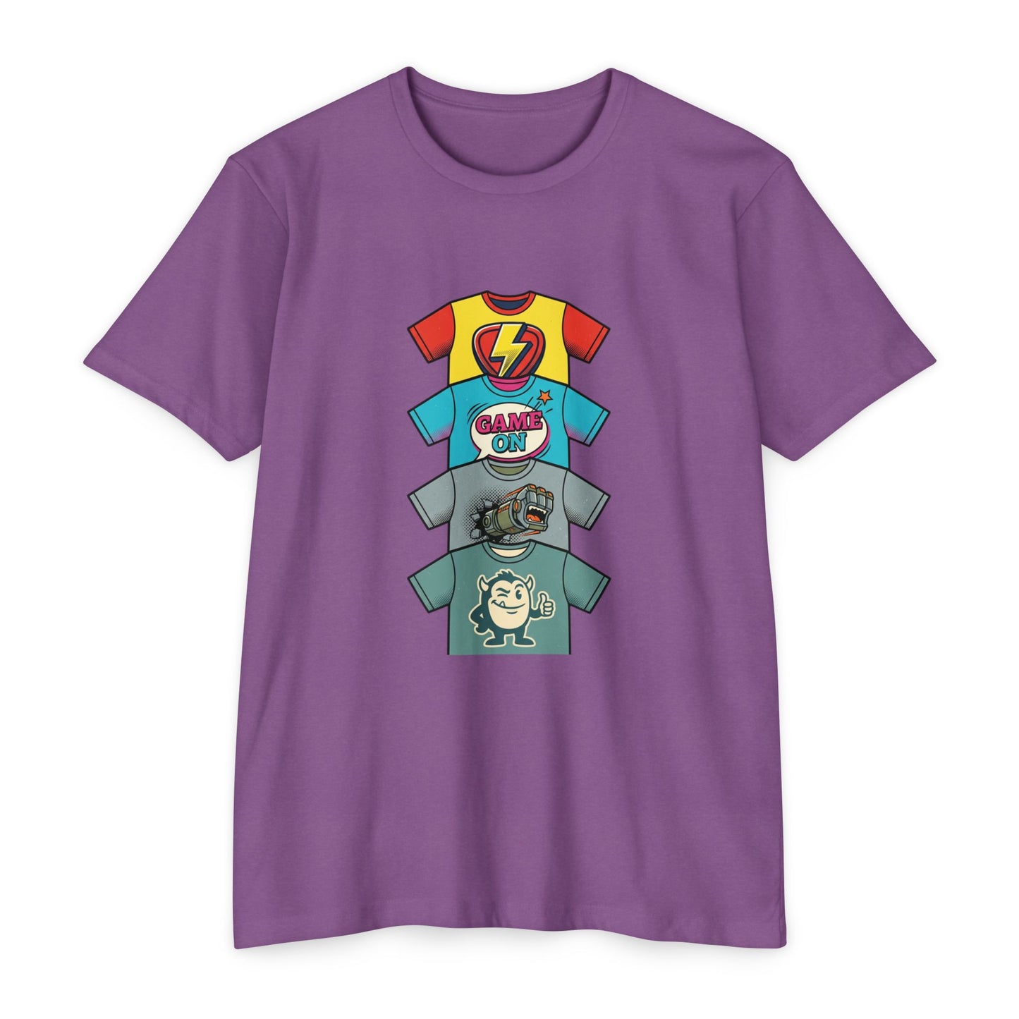 Playful Superhero Gamer Graphic T-Shirt