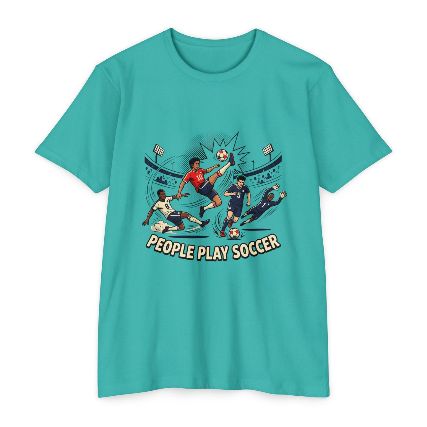 People Play Soccer T-Shirt – Vintage Soccer Players Graphic Tee