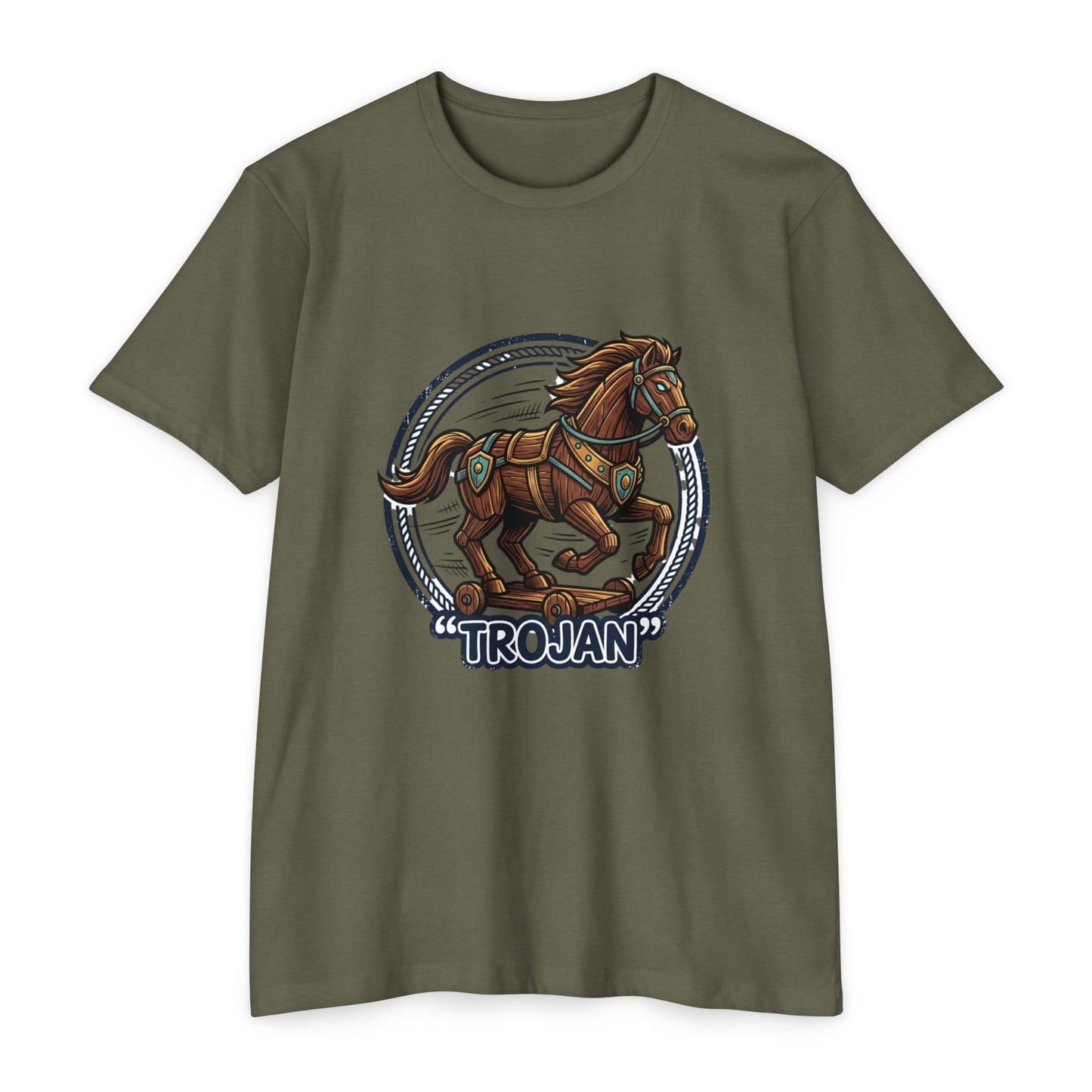 Trojan Horse Vintage Equestrian Logo T-Shirt