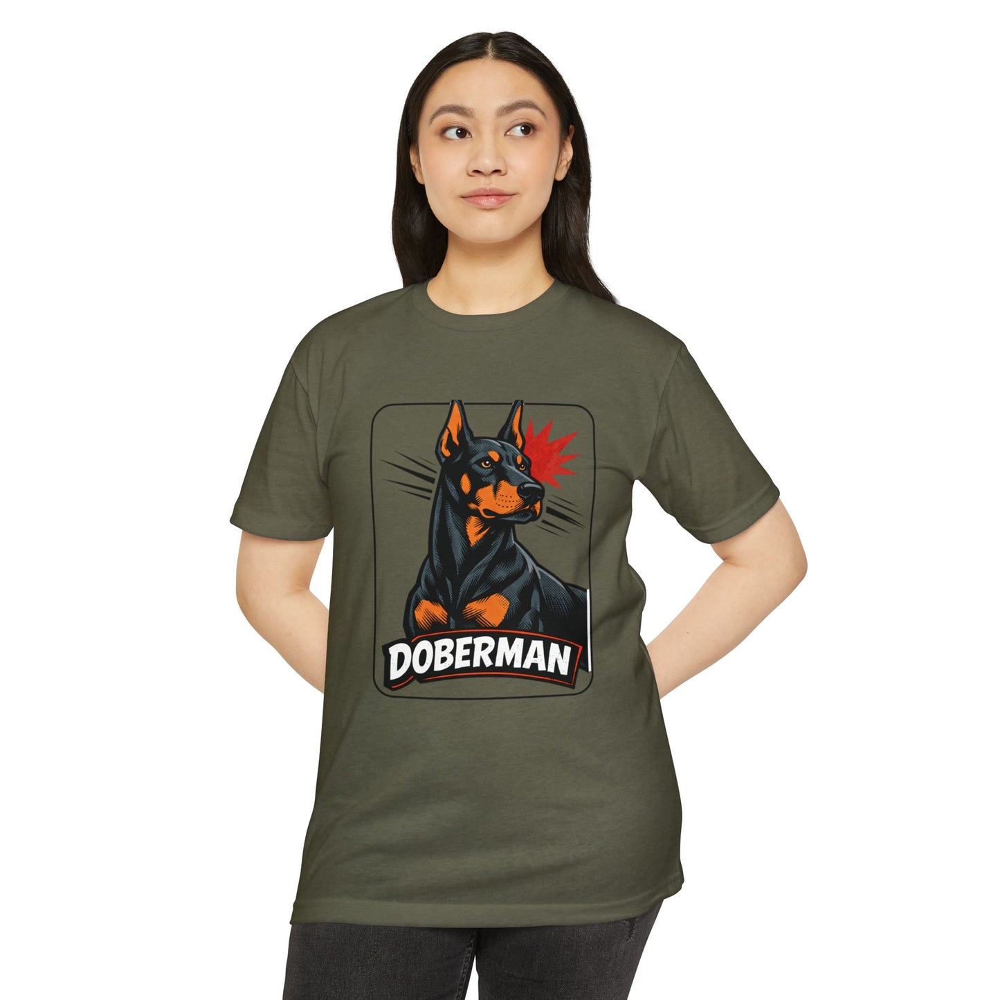 Doberman Graphic T-Shirt — Bold Vintage Canine Design