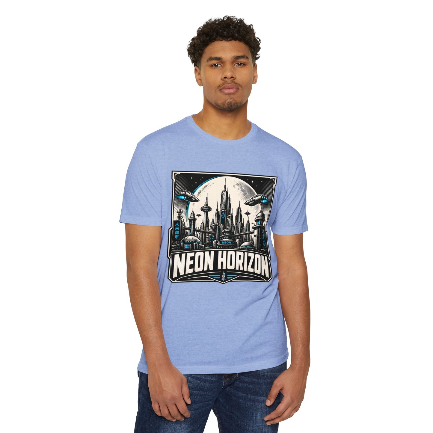 Neon Horizon Sci‑Fi T-Shirt
