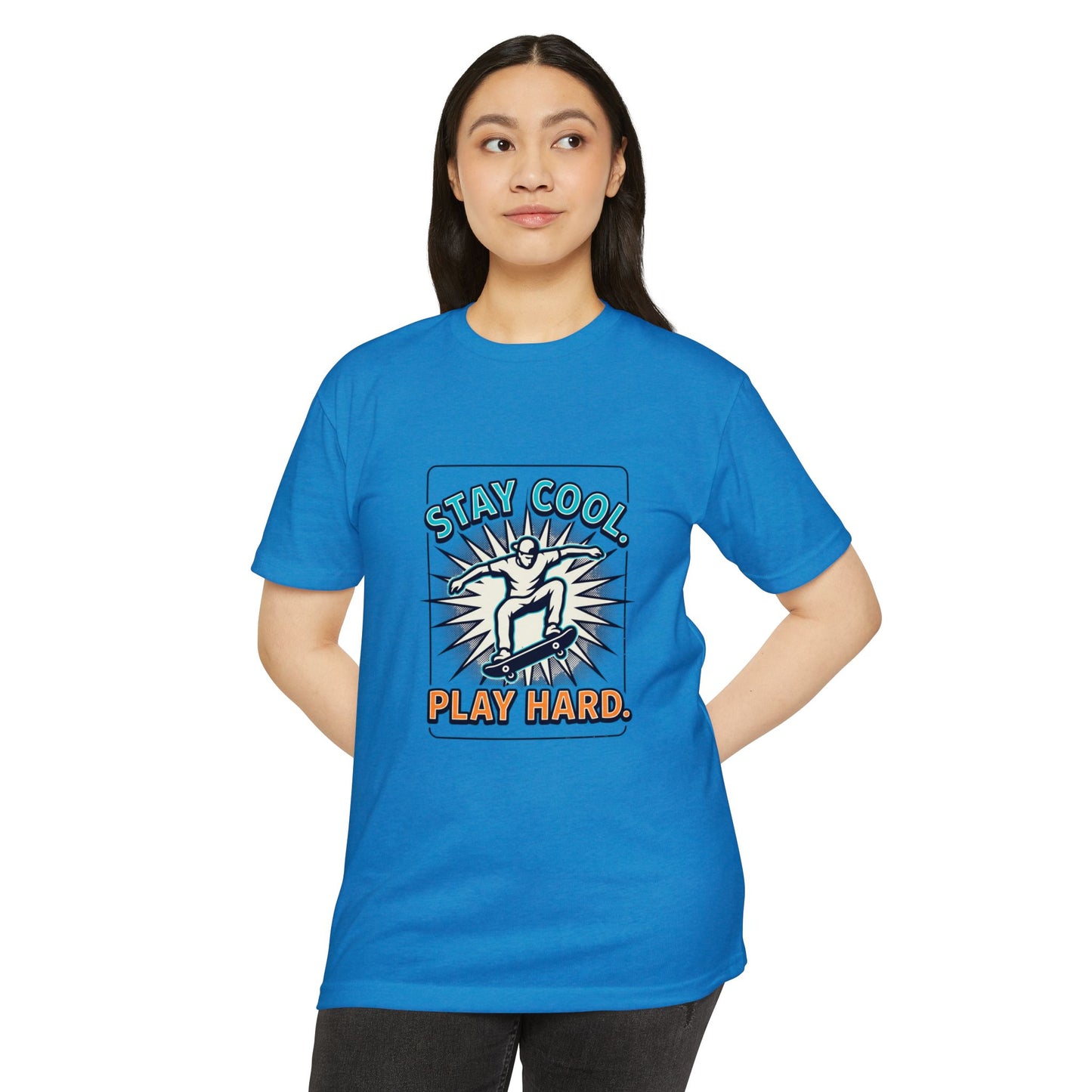 Stay Cool Play Hard Skateboard T-Shirt