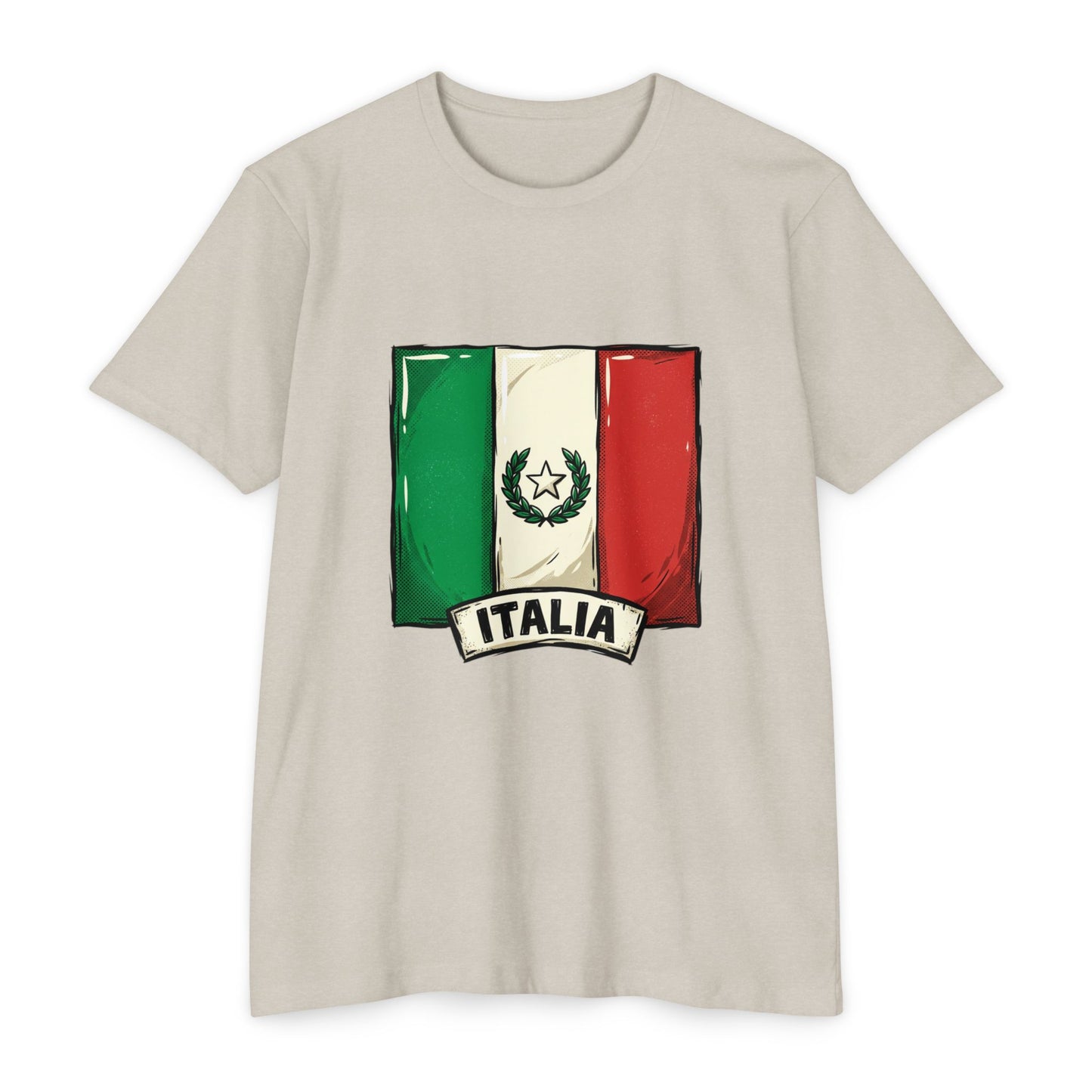 Italian Flag Vintage Crest T-Shirt — Italia Graphic Tee