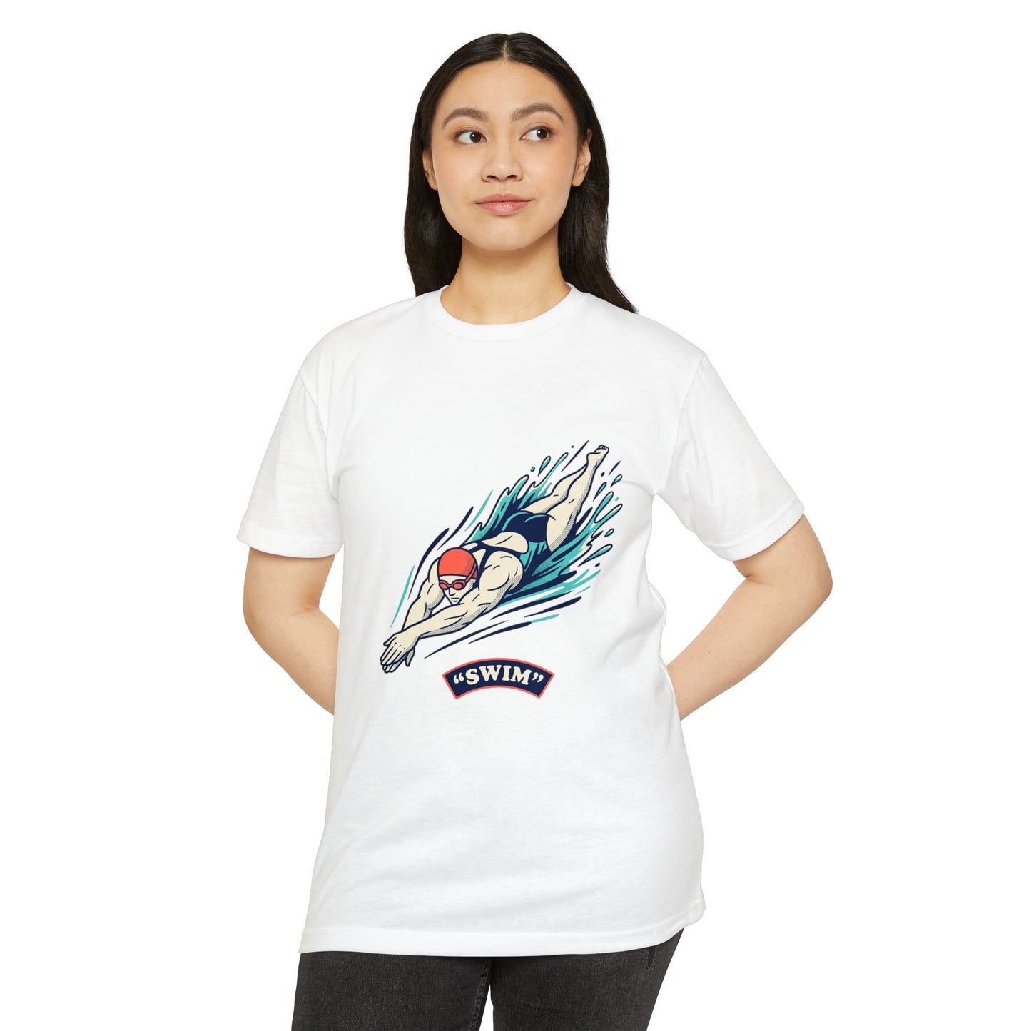 Swimmer Dive T-Shirt — "Swim" Graphic Athletic Tee