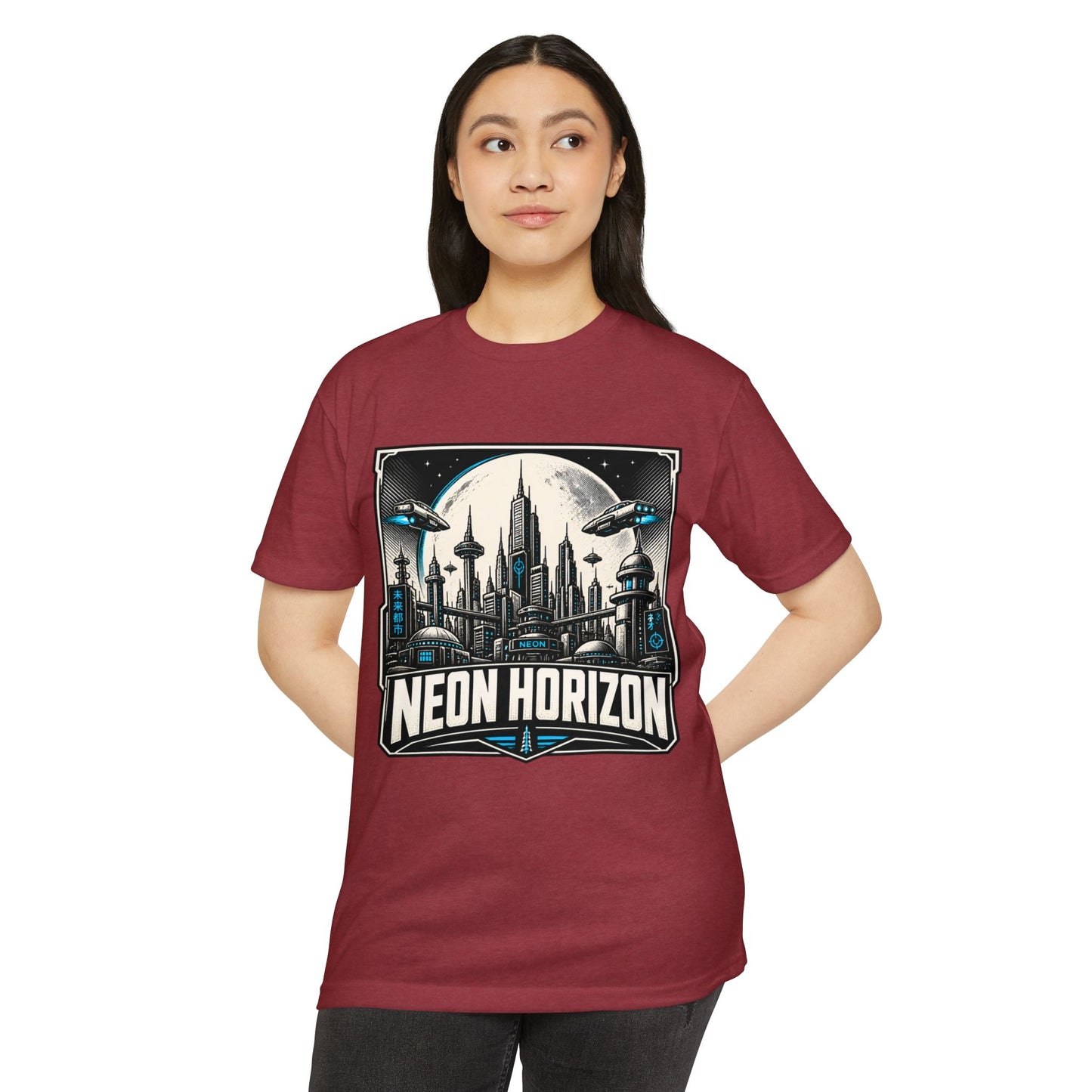 Neon Horizon Sci‑Fi T-Shirt