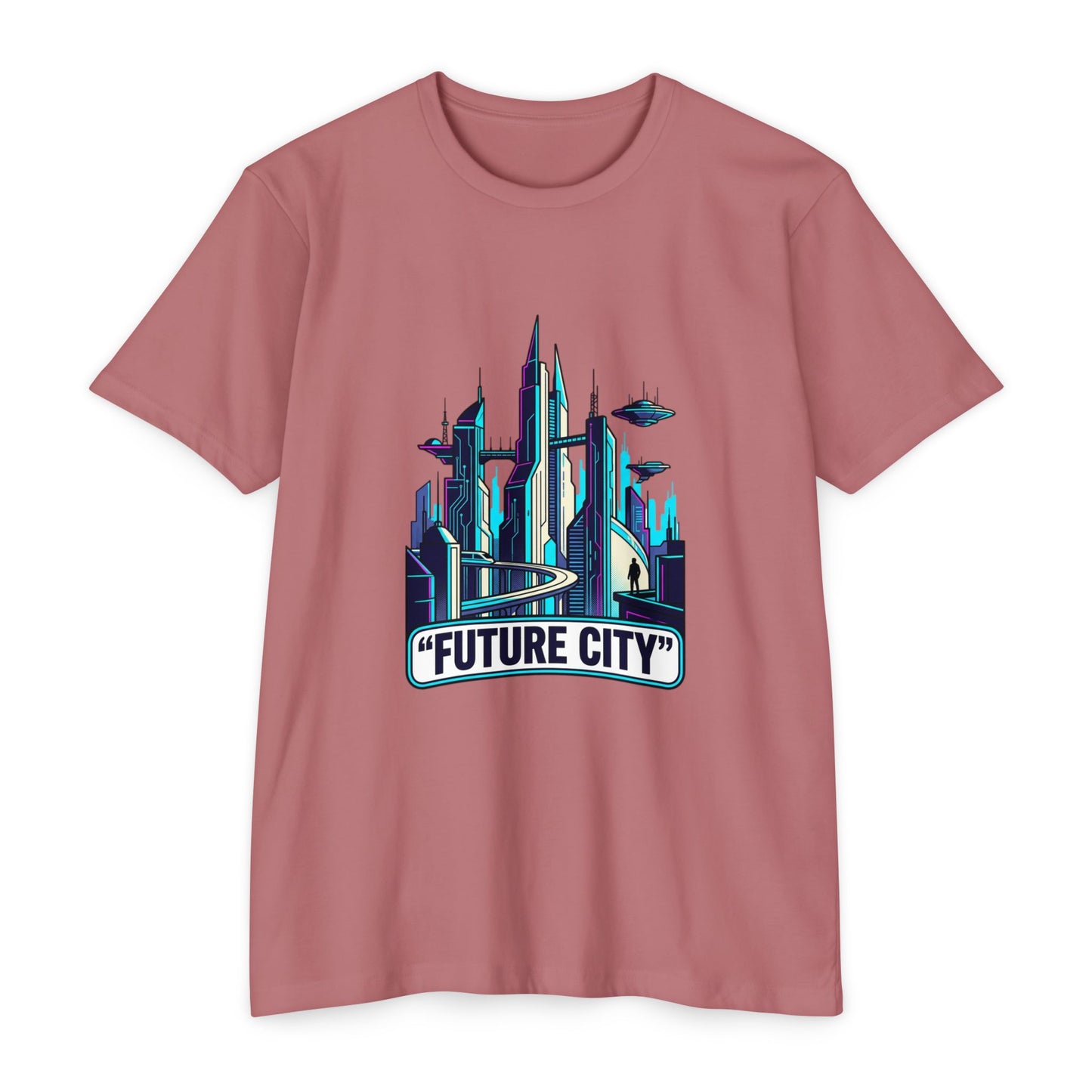 Future City Retro Futuristic Skyline T-Shirt