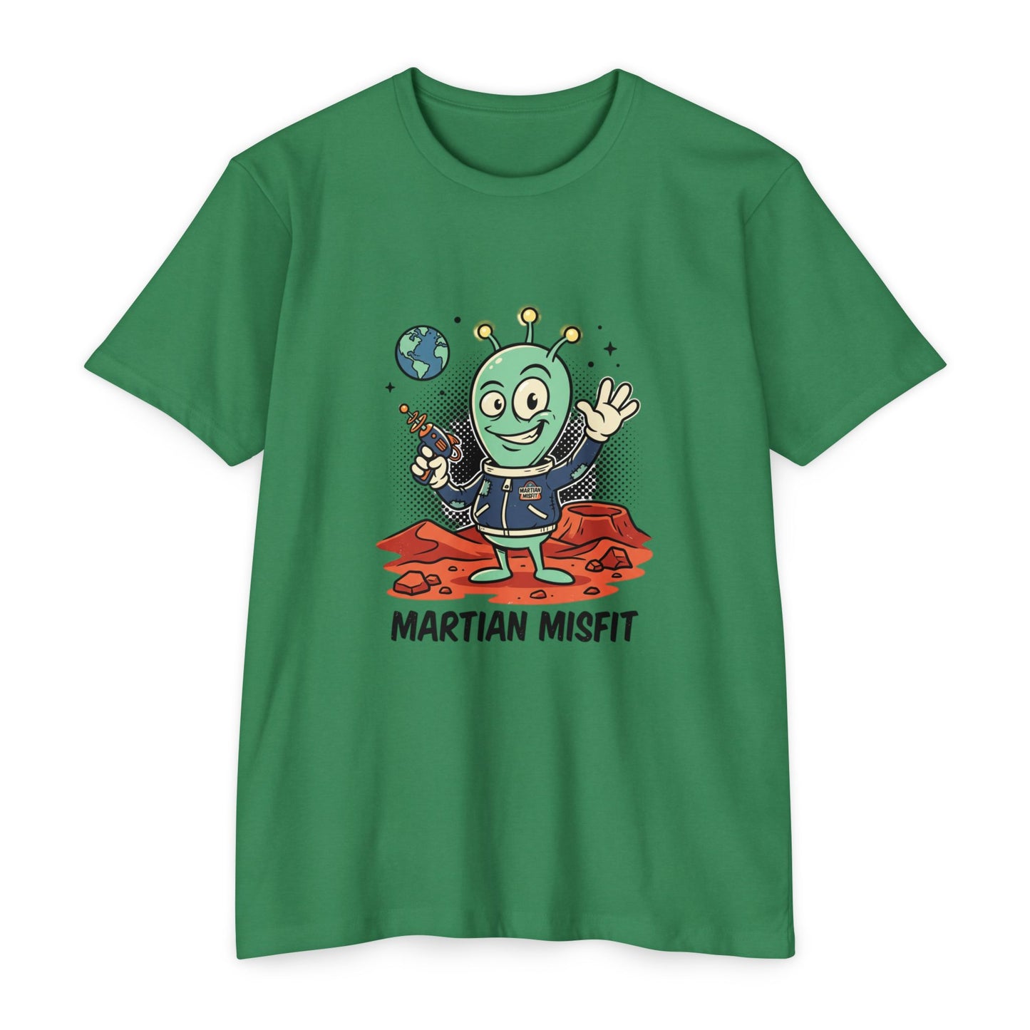 Martian Misfit Retro Alien T-Shirt — Cute Space Graphic Tee