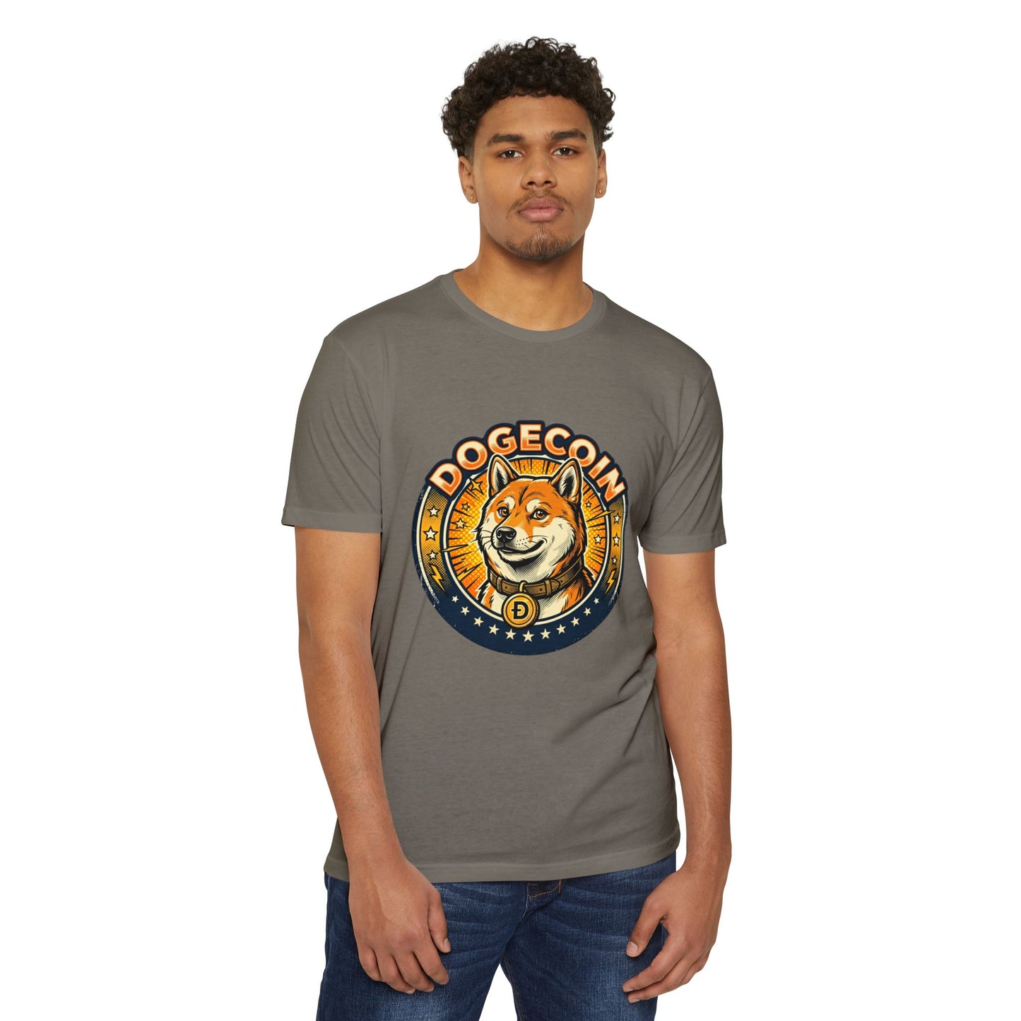 Dogecoin Coin Logo T‑Shirt — Retro Shiba Inu Crypto Tee
