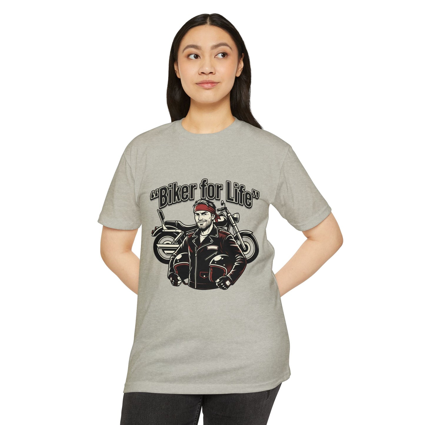 Biker For Life Vintage Motorcycle T-Shirt