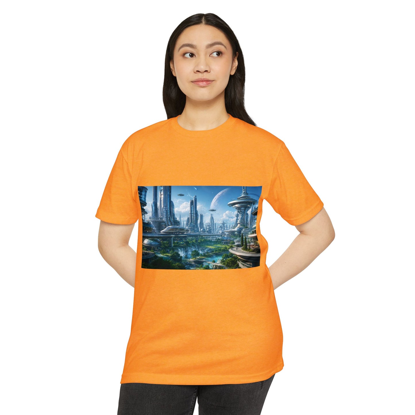 Futuristic Cityscape Sci‑Fi Skyline T-Shirt