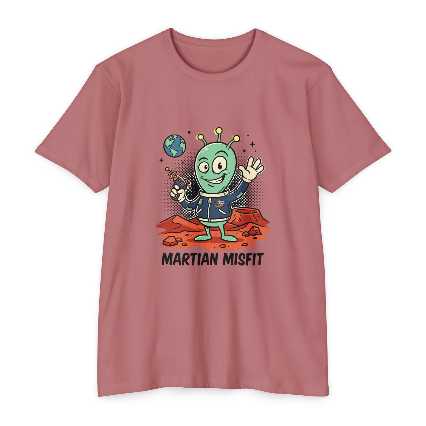Martian Misfit Retro Alien T-Shirt — Cute Space Graphic Tee