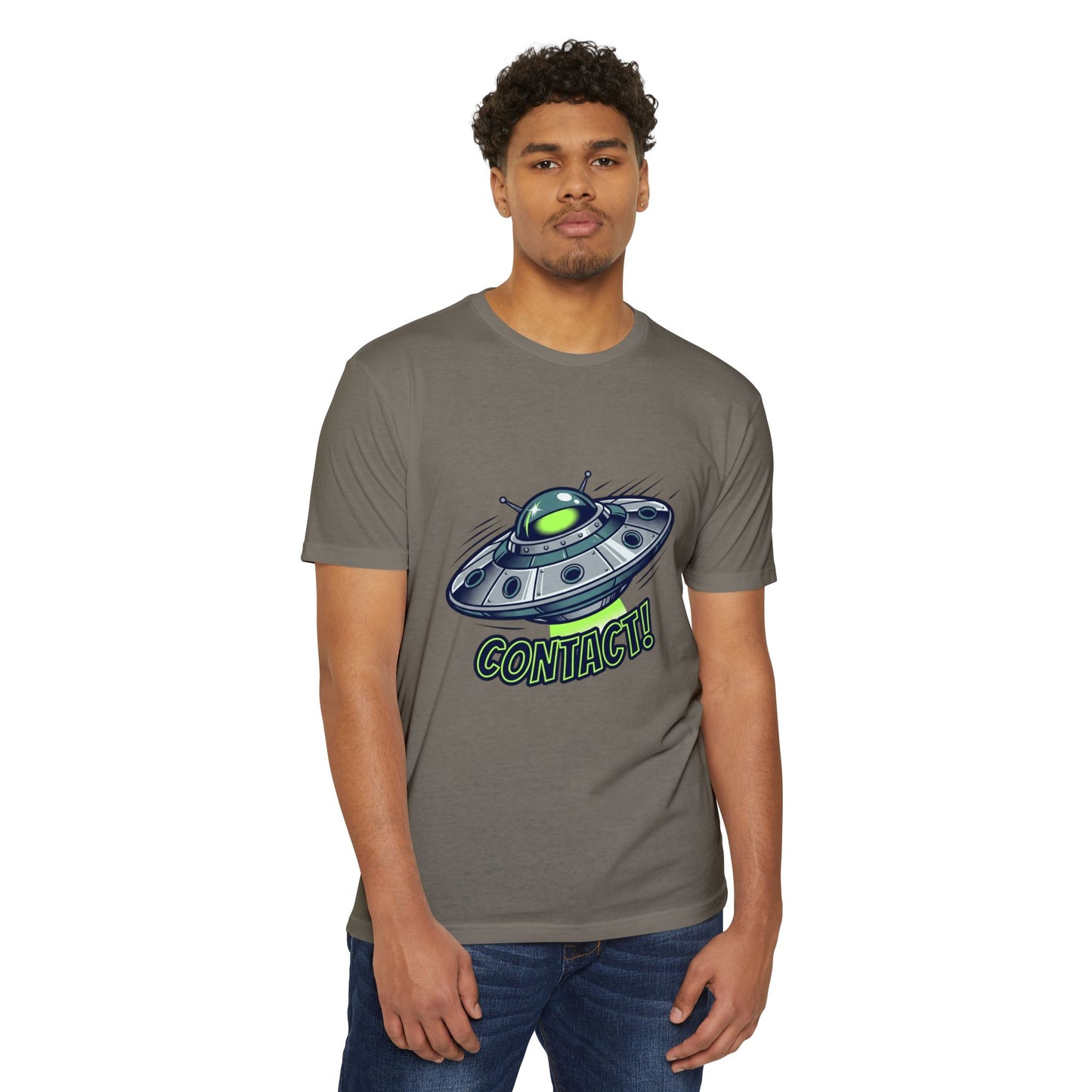 UFO Contact T-Shirt — Alien Spaceship Graphic Tee
