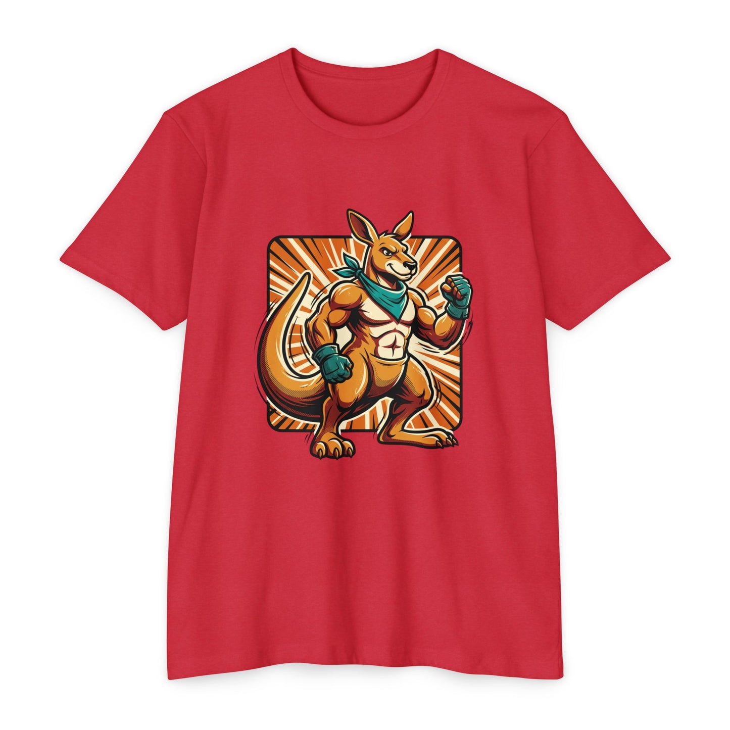 Camiseta con gráfico de canguro boxeador – Camiseta retro con mascota de luchador