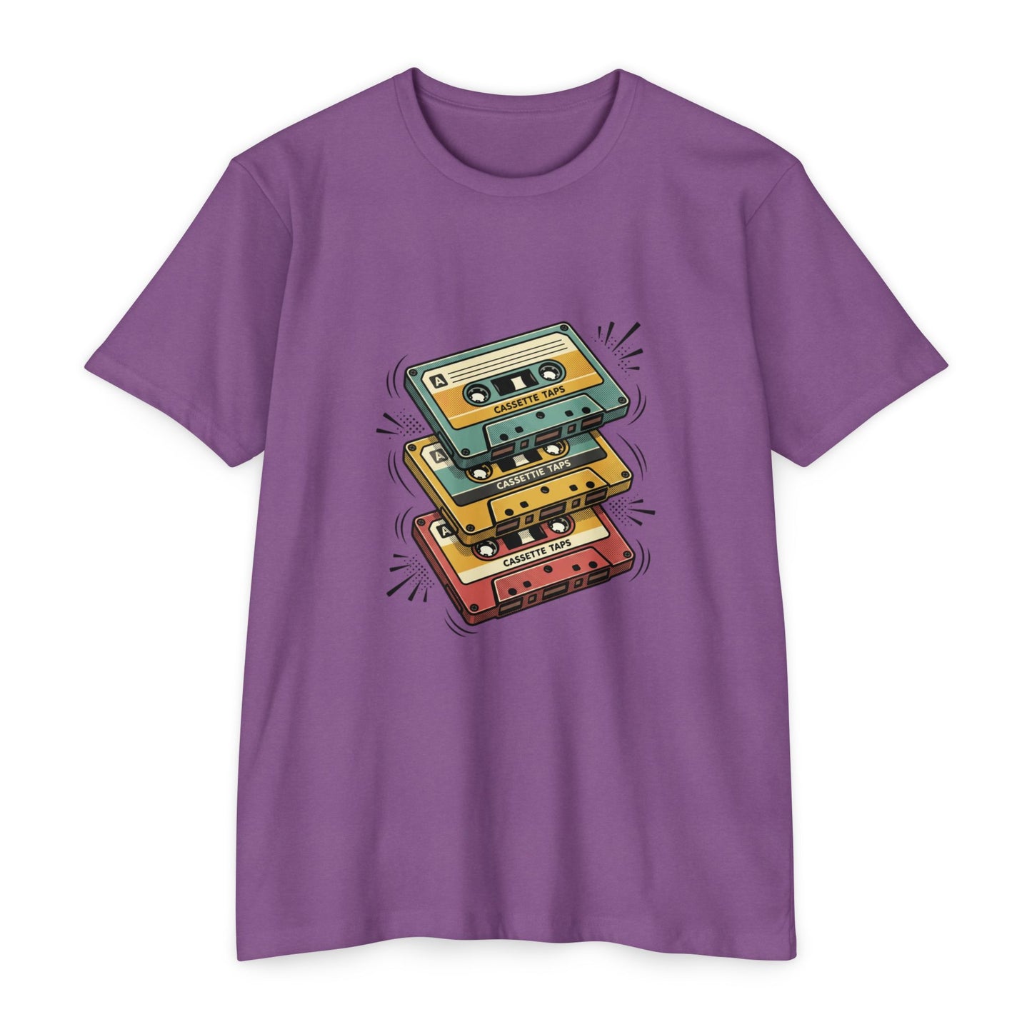 Retro Cassette Stack T-Shirt — Vintage 80s Music Tee