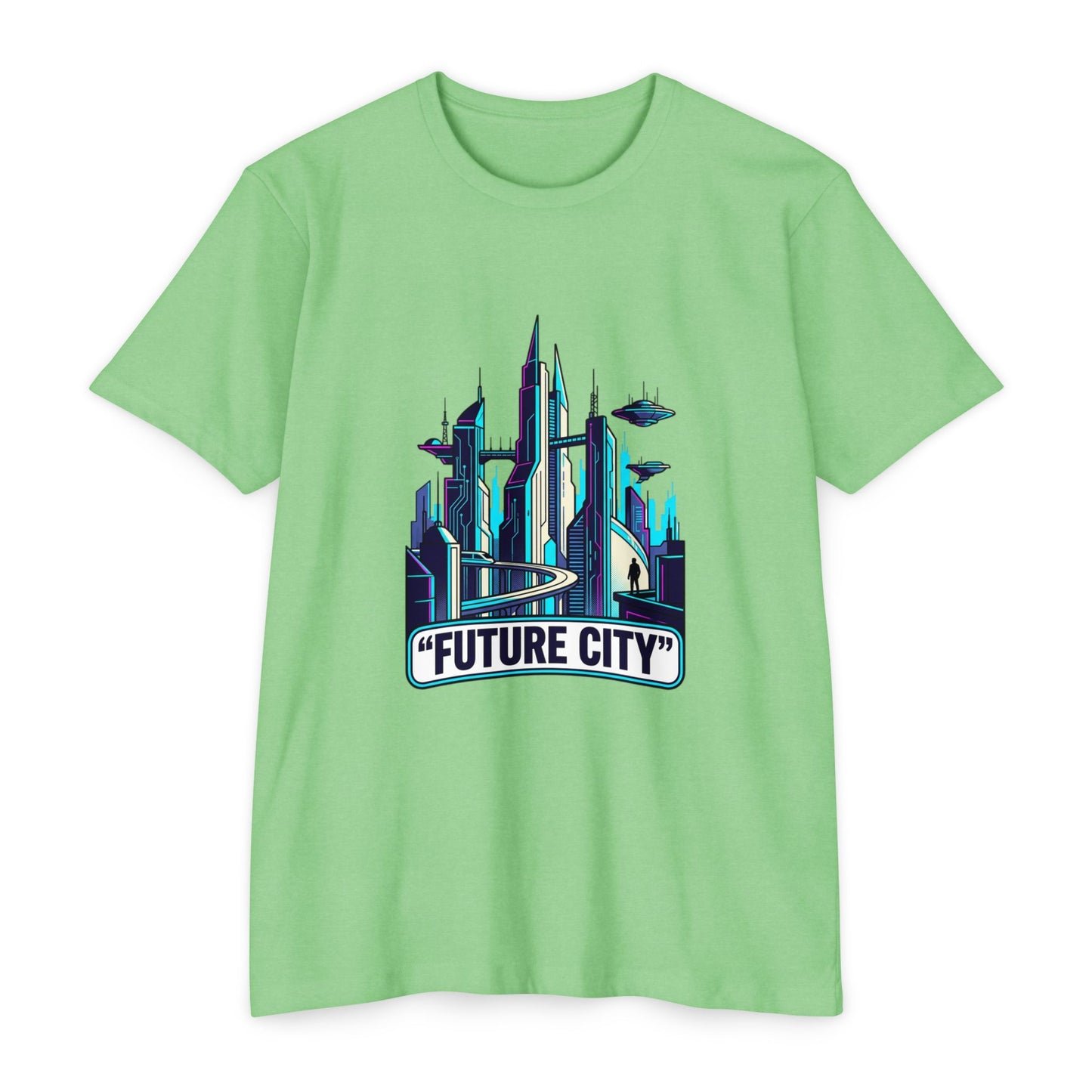 Future City Retro Futuristic Skyline T-Shirt