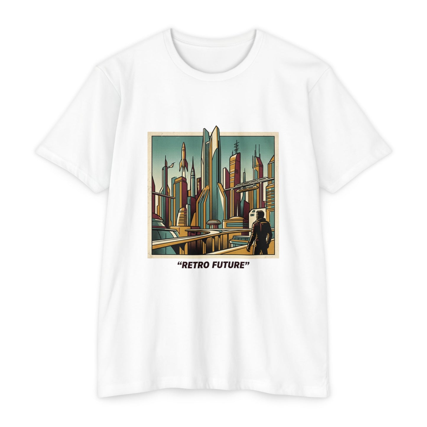 Retro Future Vintage Sci‑Fi City T‑Shirt
