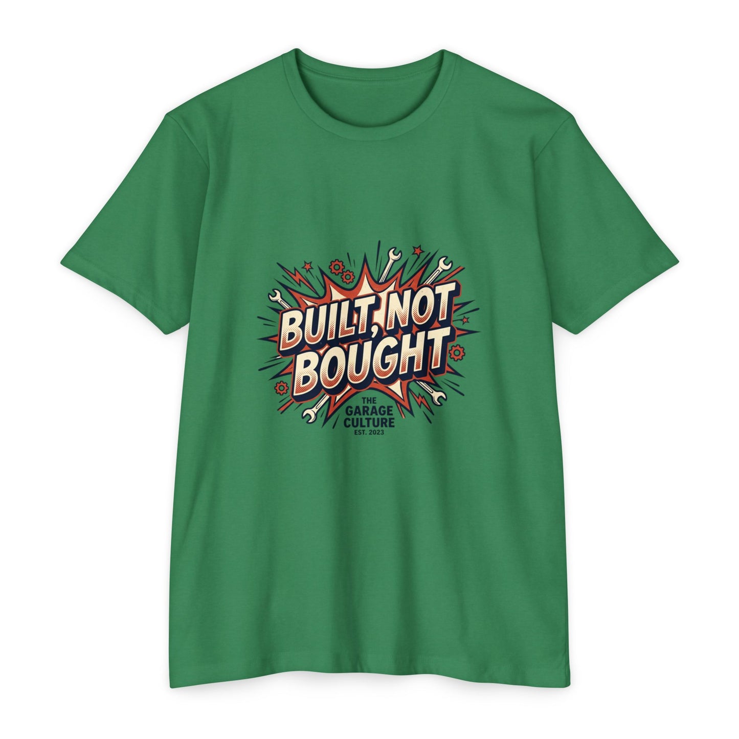 Built Not Bought Retro Garage Culture T-Shirt