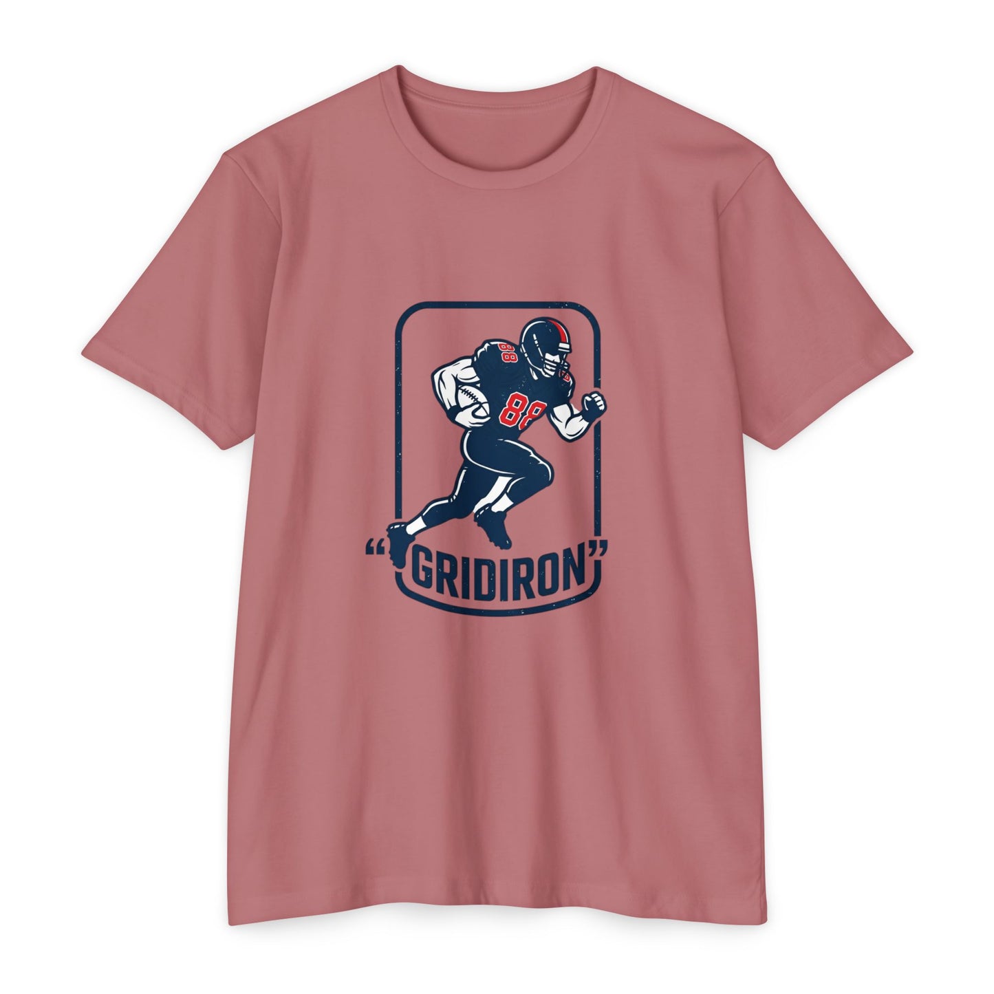 Gridiron Football Player T-Shirt — Retro Helmet Design