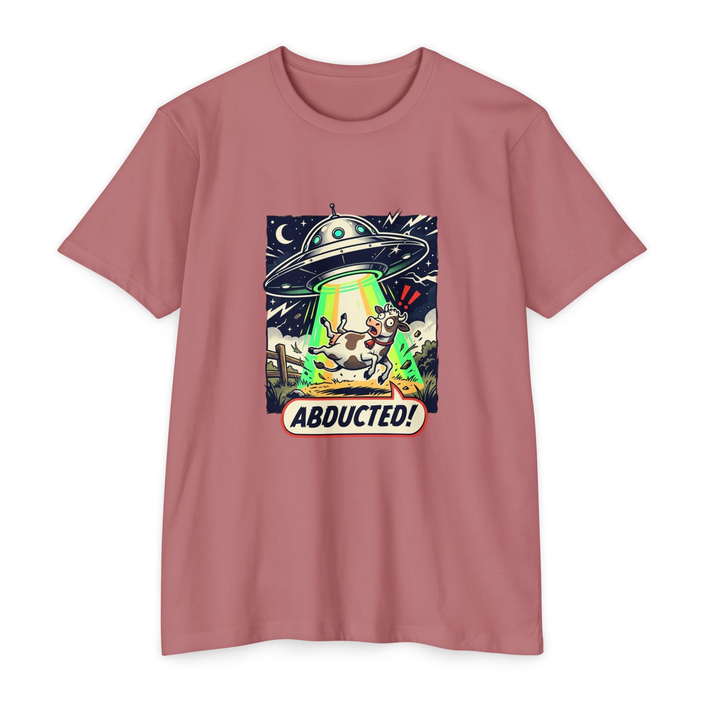 Abducted! Alien UFO Retro Sci‑Fi Graphic T-Shirt