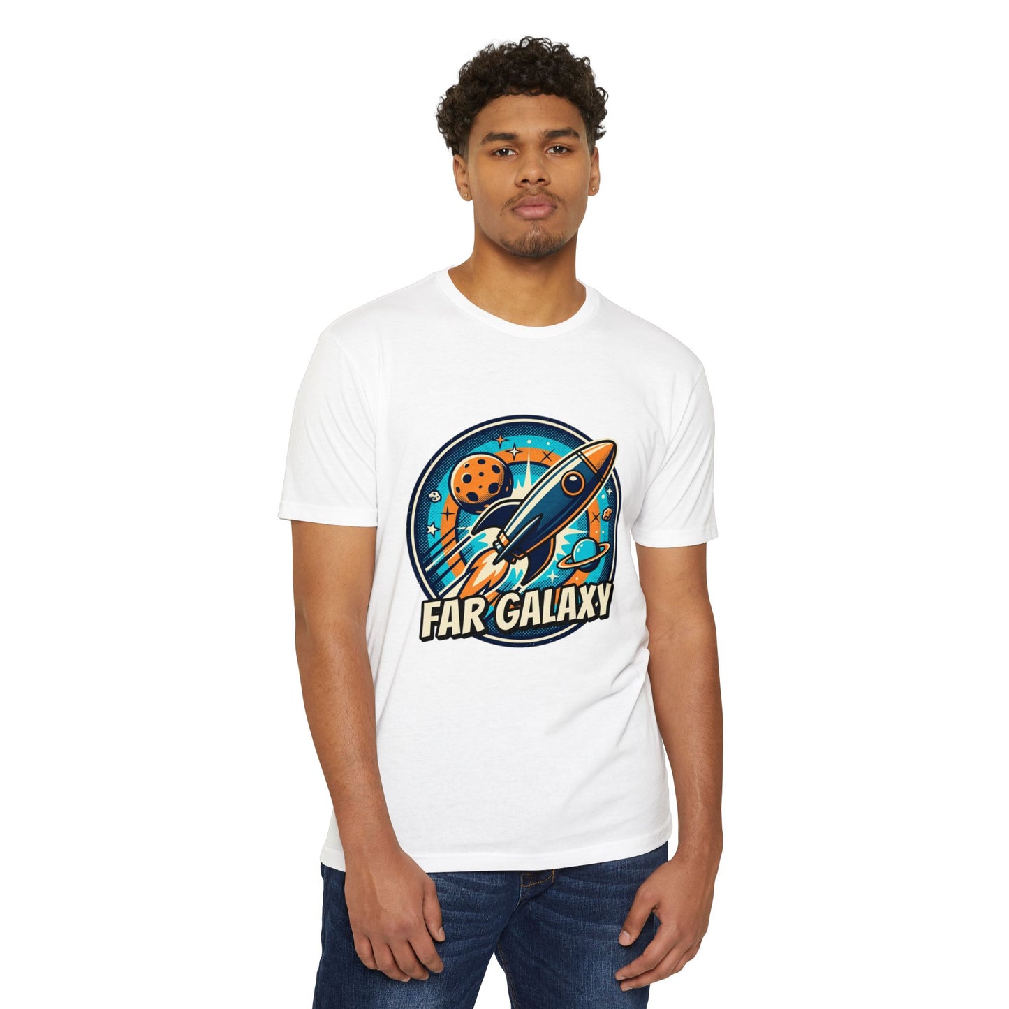 Retro Far Galaxy Rocket T-Shirt — Vintage Space Graphic Tee