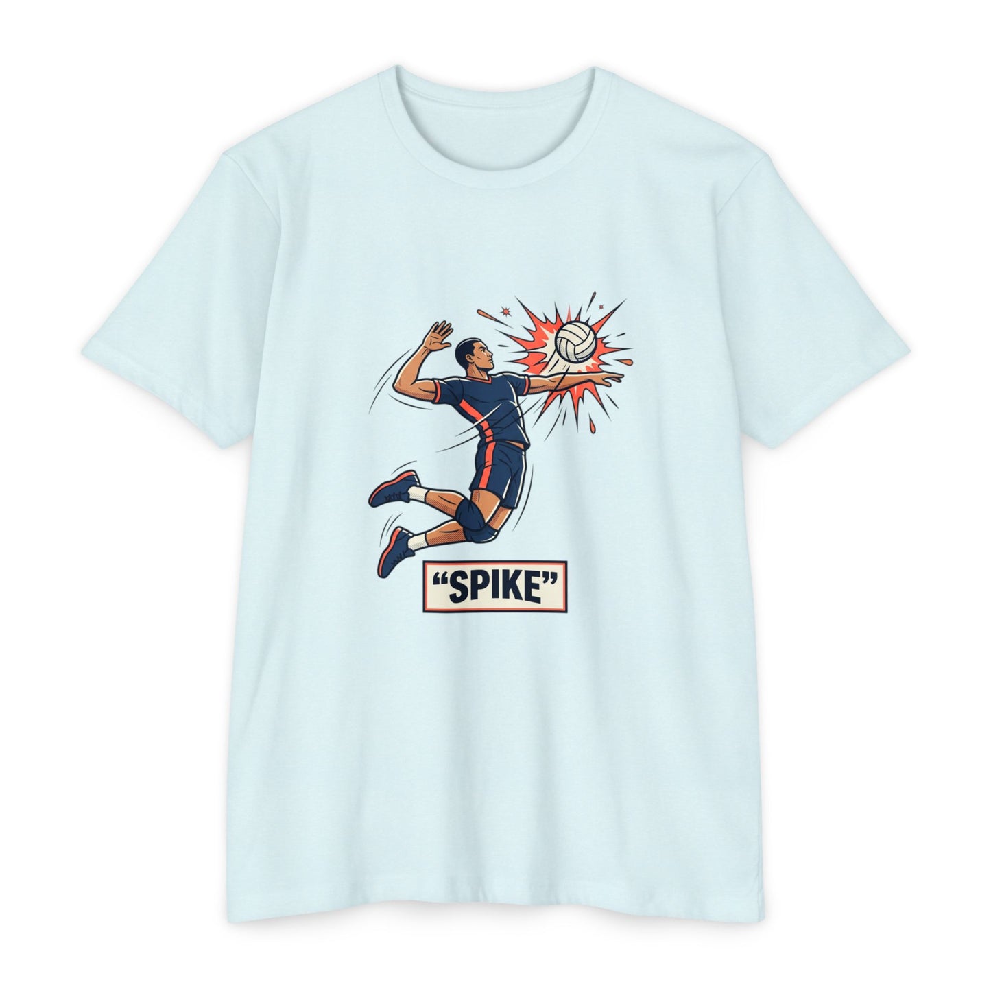 Volleyball Spike Graphic T-Shirt — Retro Player Illustration Tee