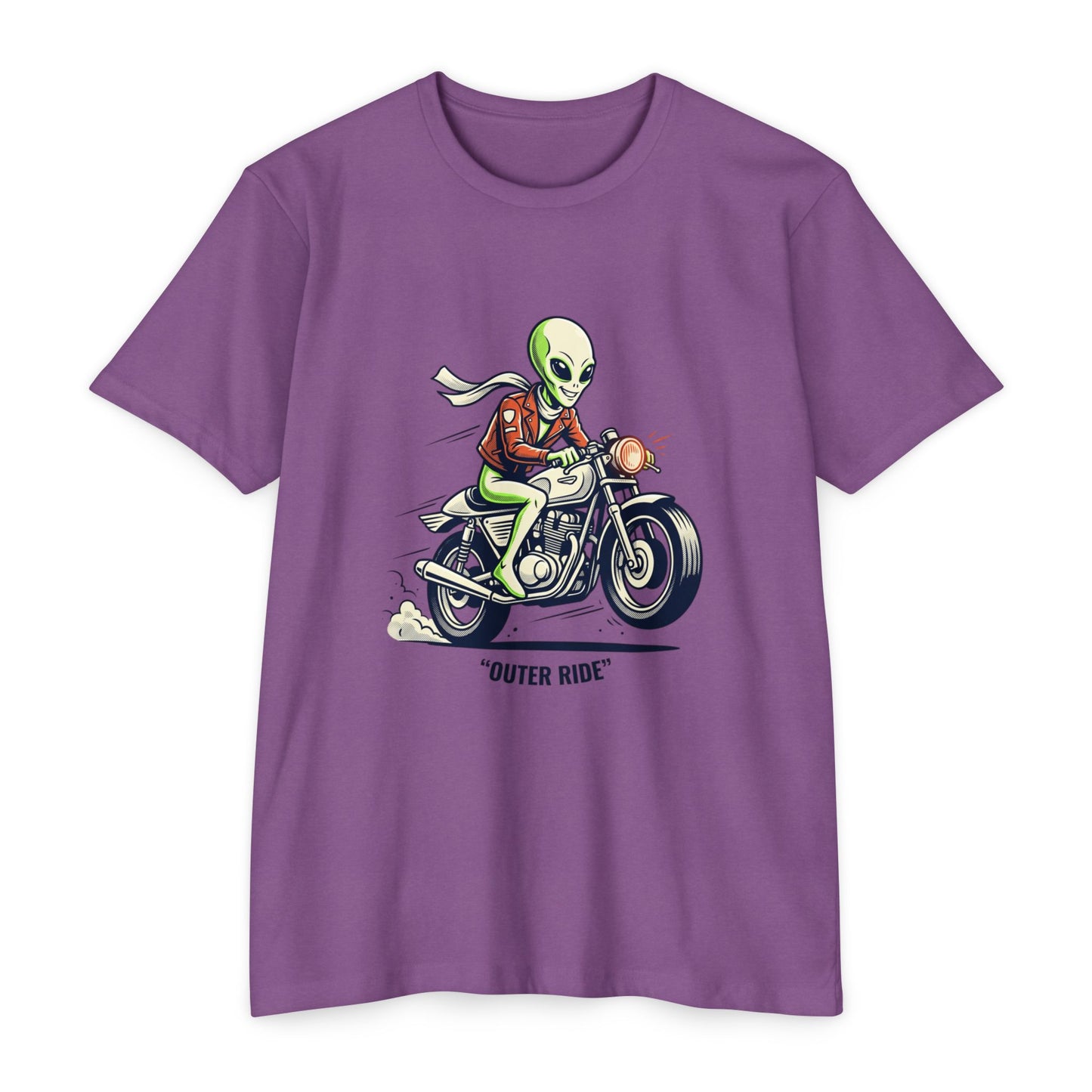 Alien Motorcyclist "Outer Ride" T-Shirt