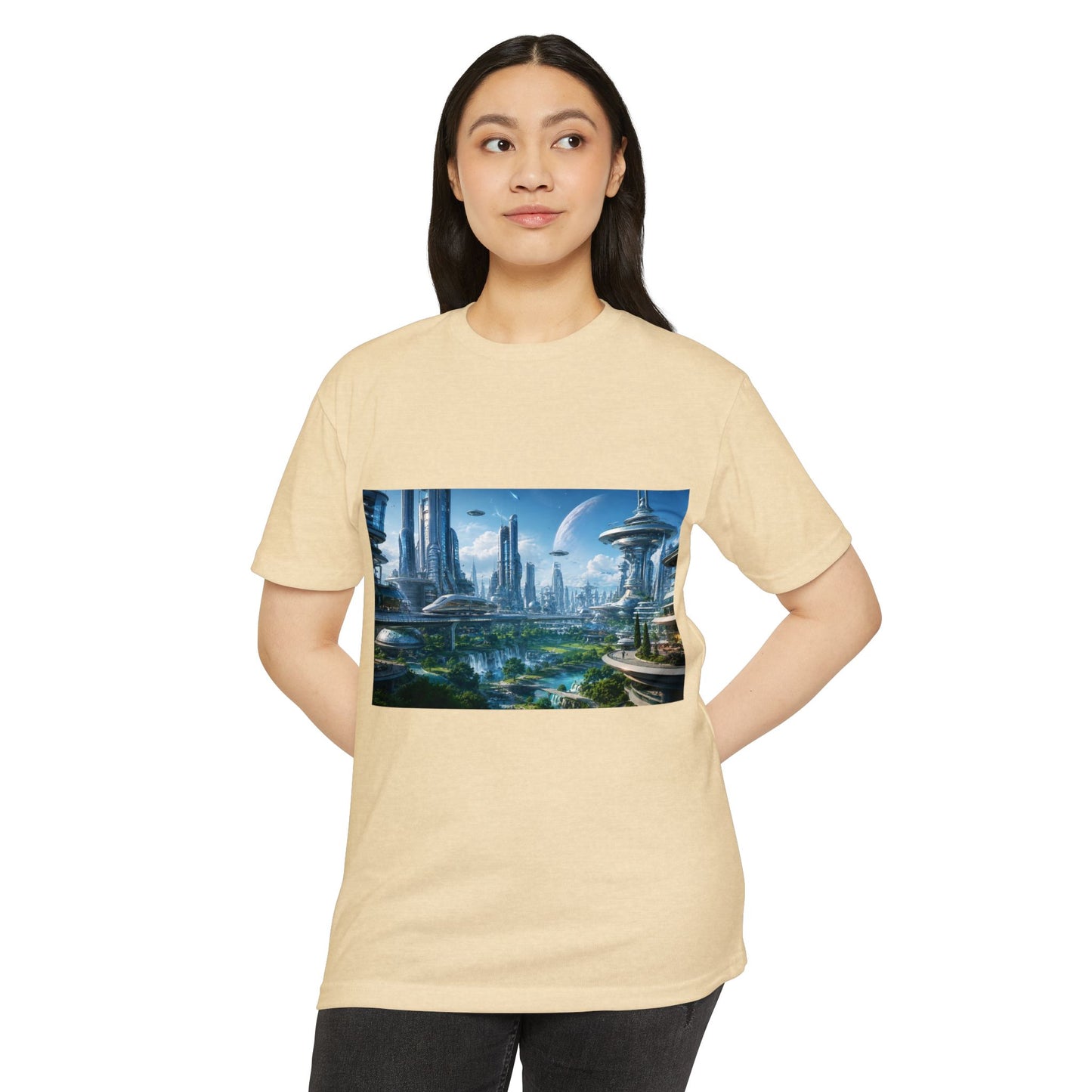 Futuristic Cityscape Sci‑Fi Skyline T-Shirt