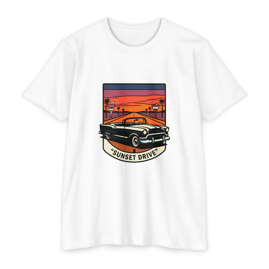 Sunset Drive Vintage Car T-Shirt
