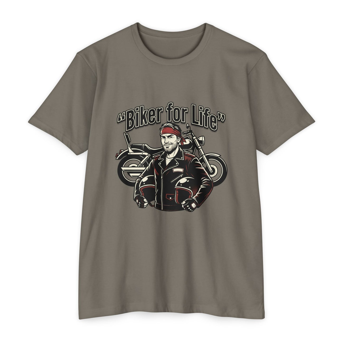 Biker For Life Vintage Motorcycle T-Shirt