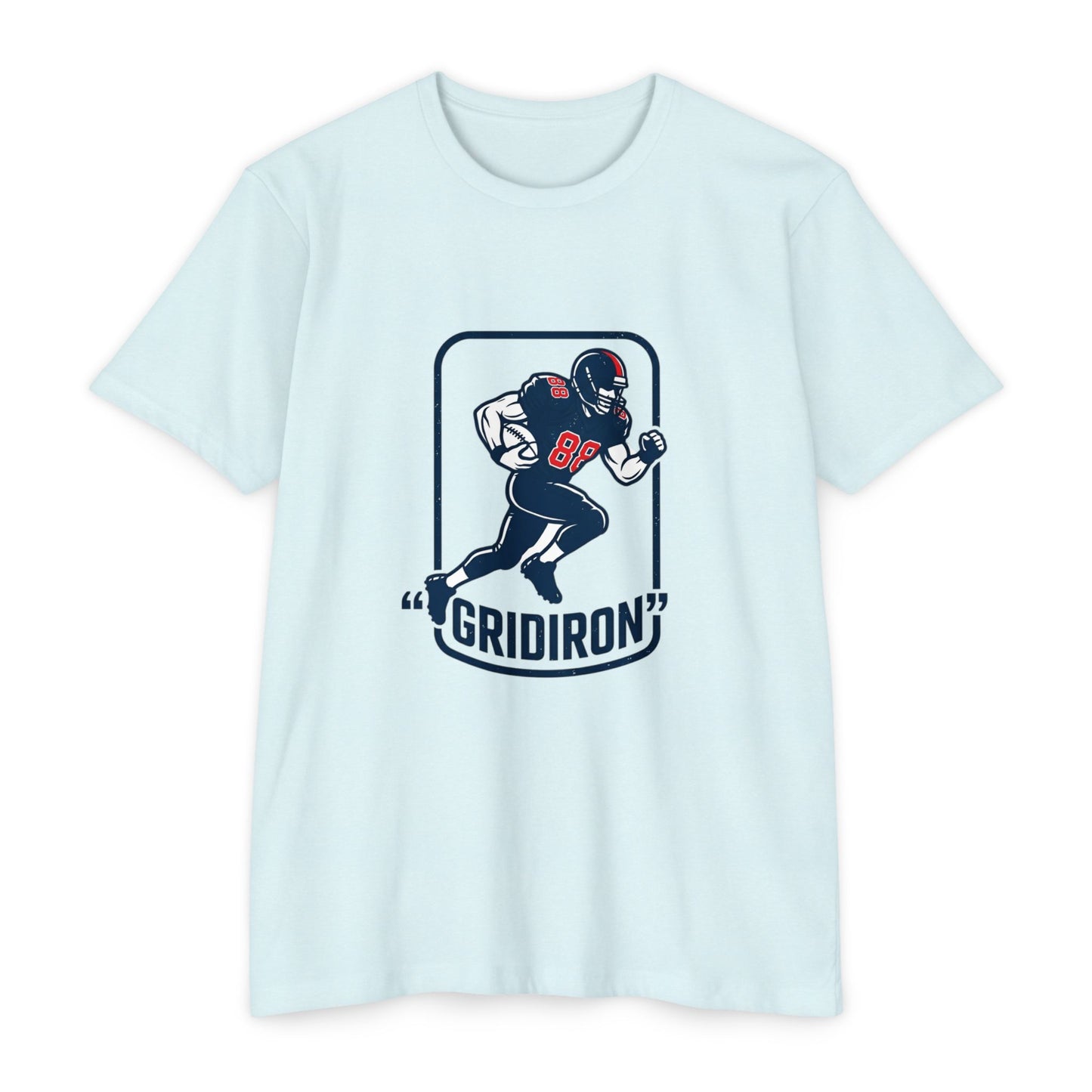 Gridiron Football Player T-Shirt — Retro Helmet Design