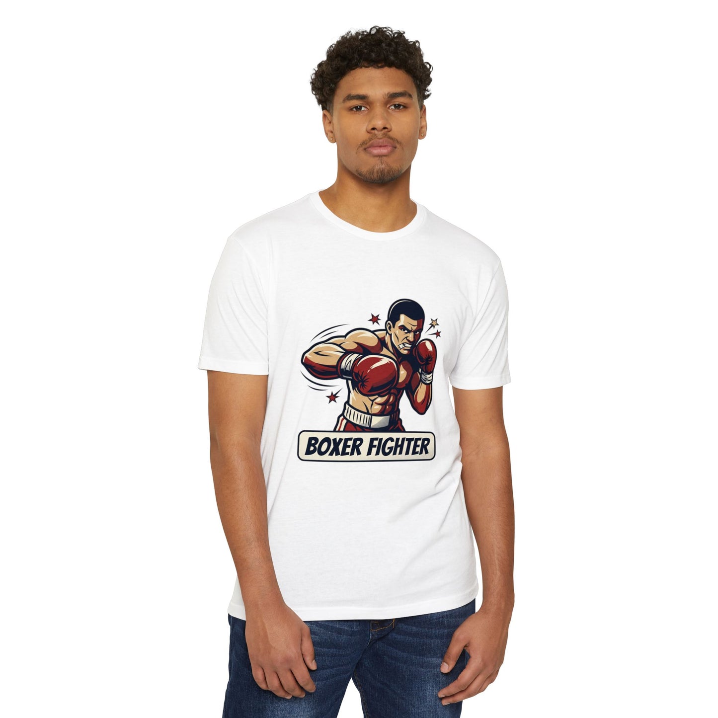 Boxer Fighter Vintage Boxing Graphic T-Shirt — Retro Gym Tee for Fans & Trainers