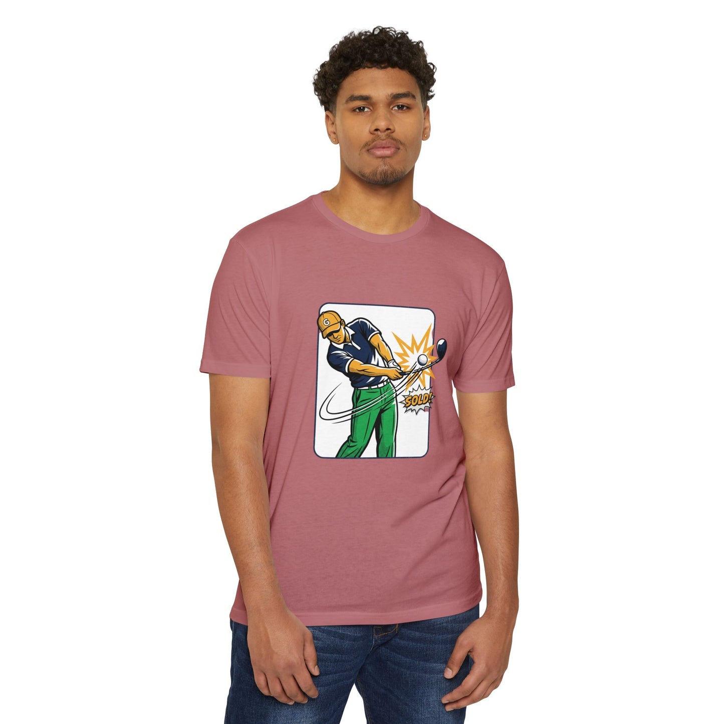 Solid Golfer Illustration Golf Swing T-Shirt