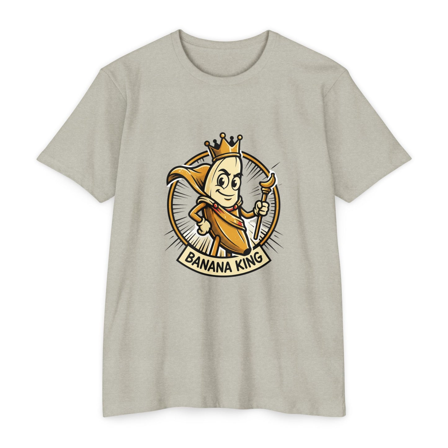 Banana King Retro Graphic T-Shirt — Vintage Fruit Mascot Tee