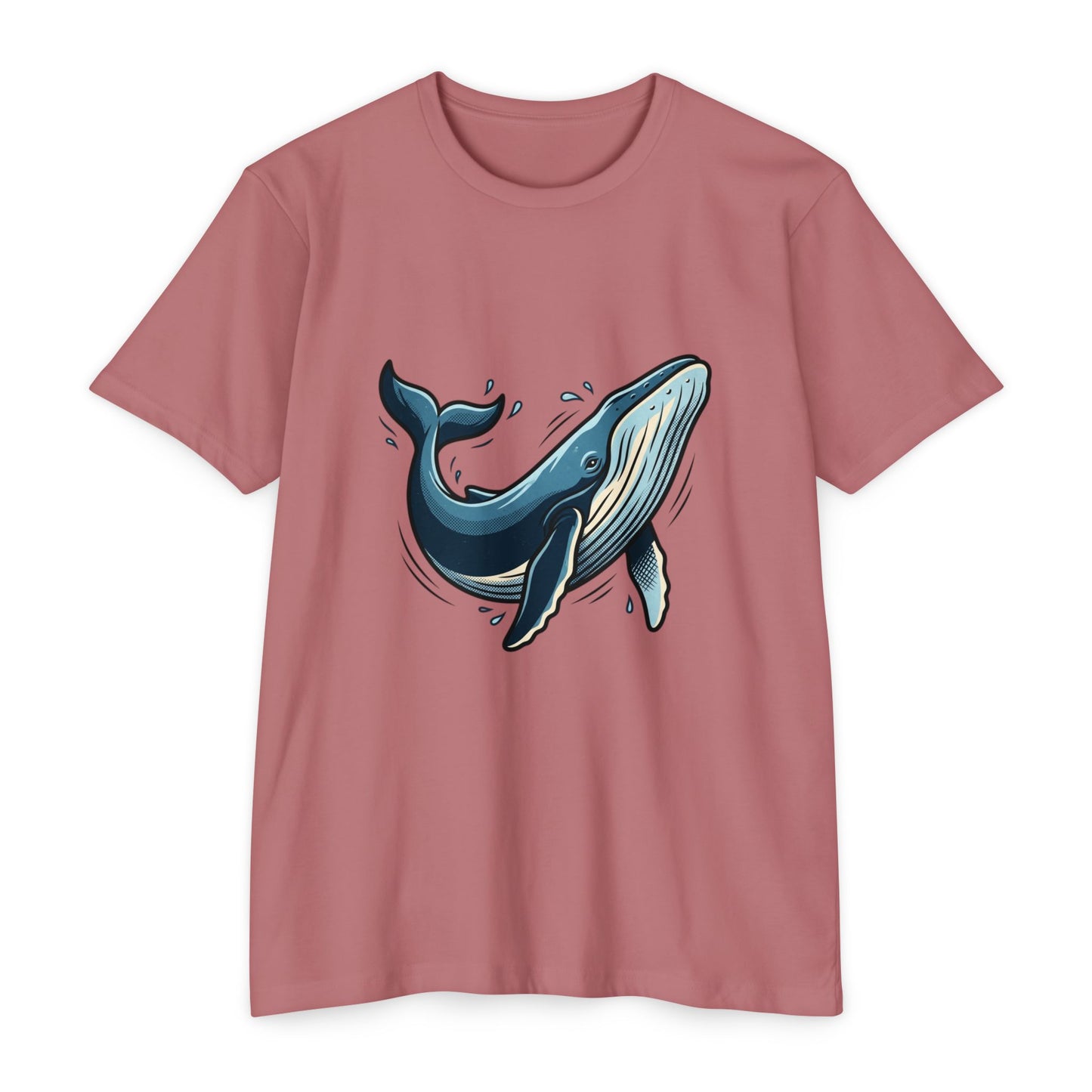 Whale Illustration T-Shirt — Retro Ocean Graphic Tee