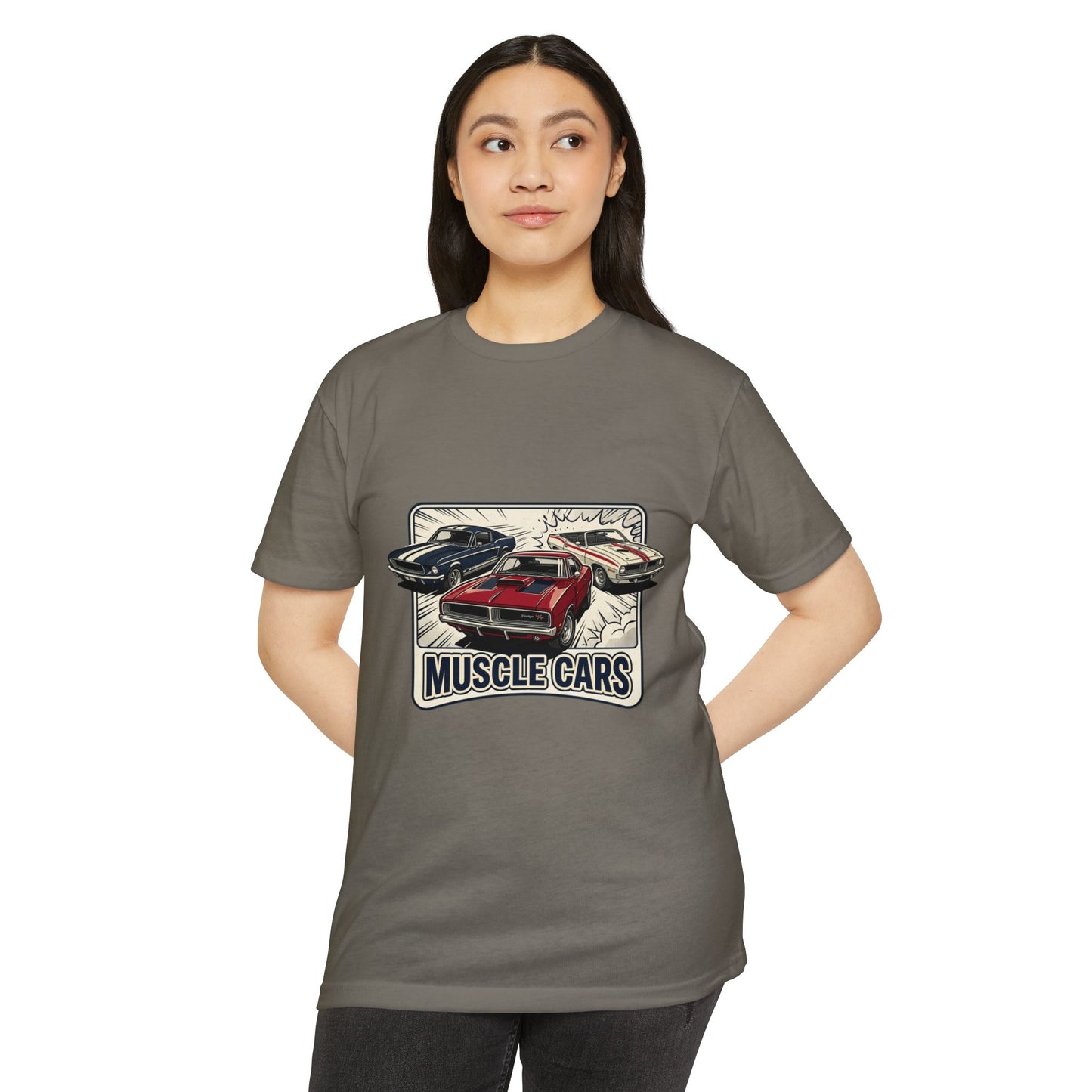 Retro Muscle Cars Graphic T-Shirt — Vintage Hot Rod Design