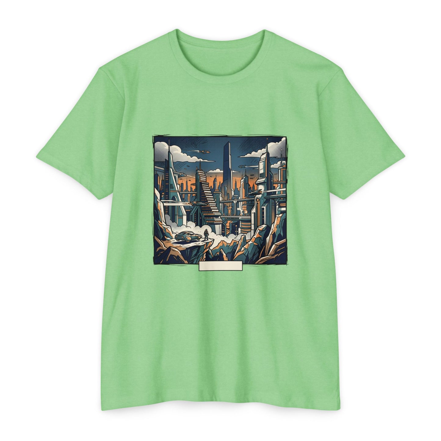 Futuristic Cityscape Retro Sci‑Fi T-Shirt — Retro Sci‑Fi Landscape Tee