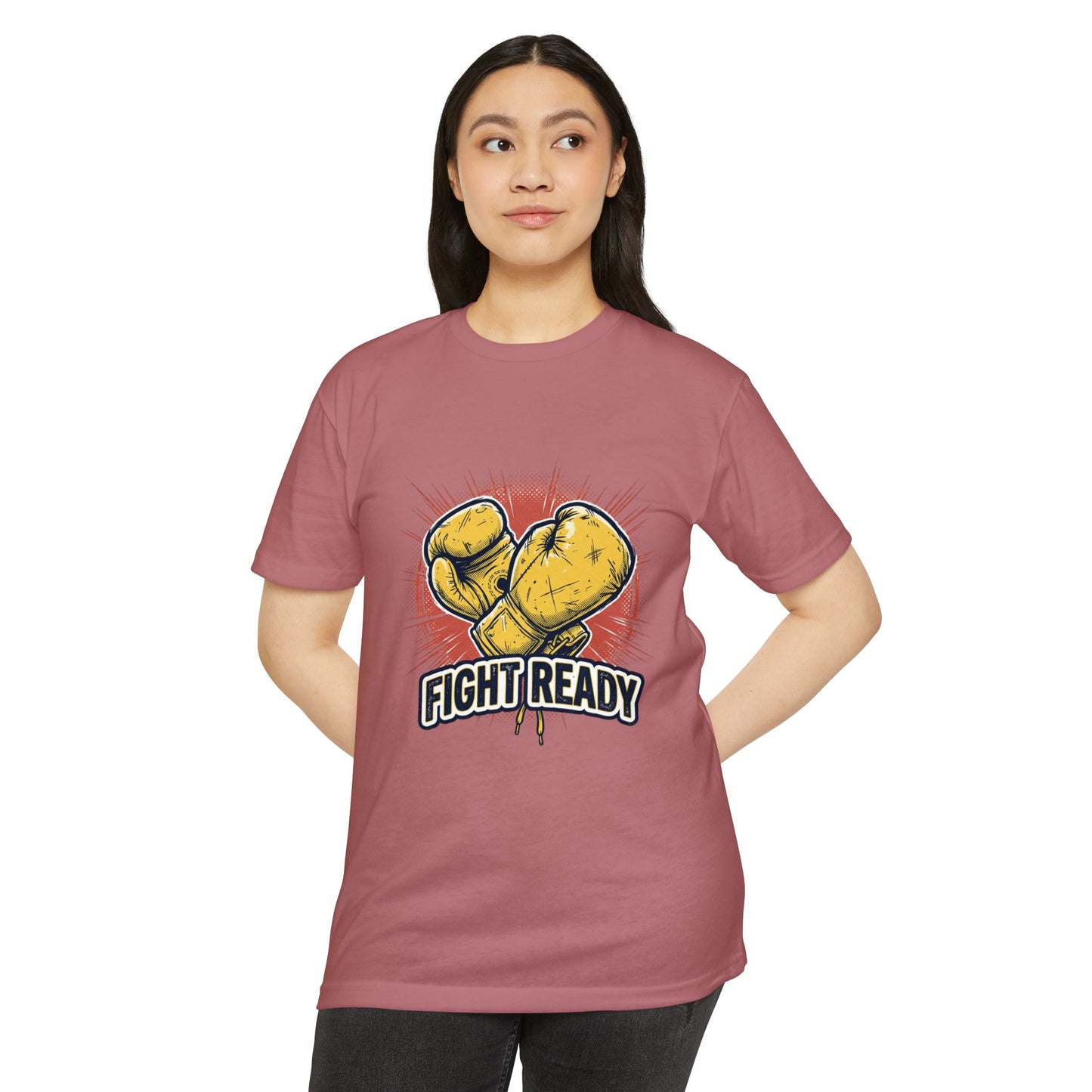 Fight Ready Boxing T-Shirt — Vintage Yellow Gloves Graphic Tee