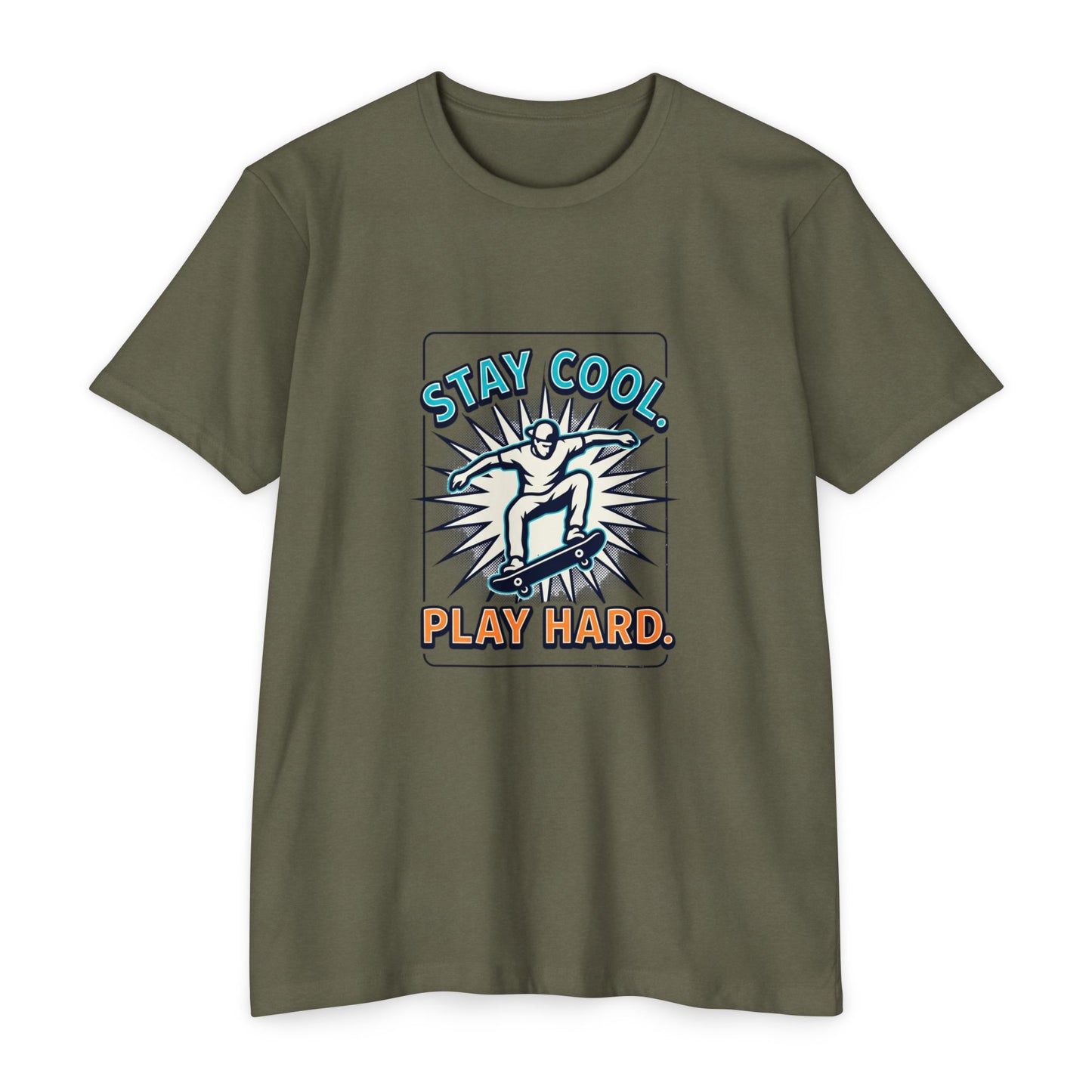 Stay Cool Play Hard Skateboard T-Shirt