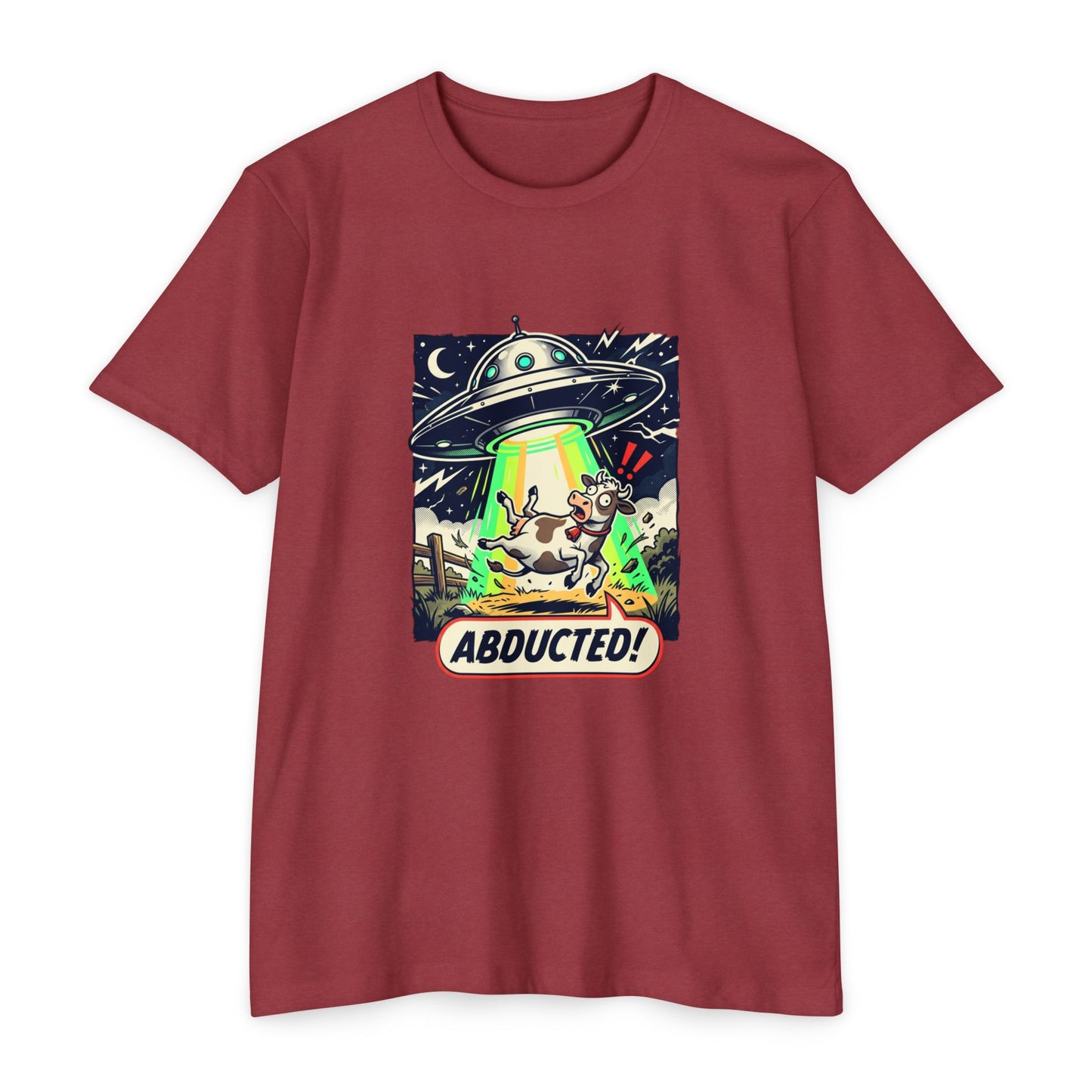 Abducted! Alien UFO Retro Sci‑Fi Graphic T-Shirt