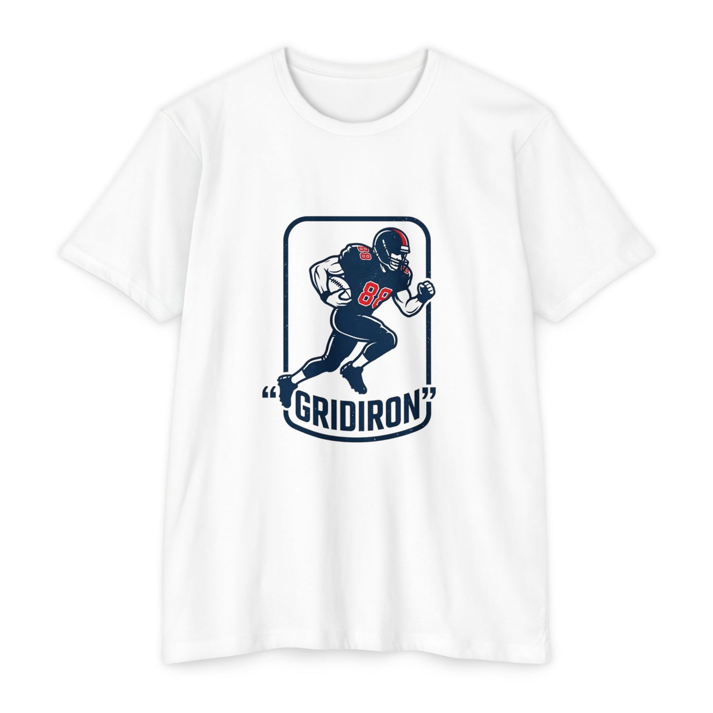 Gridiron Football Player T-Shirt — Retro Helmet Design