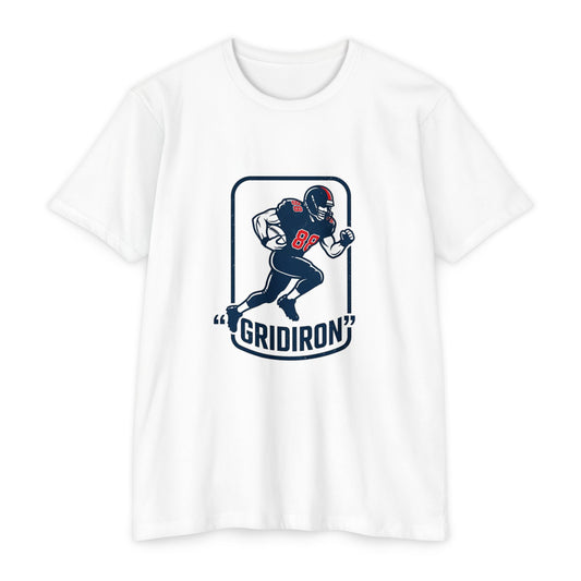 Gridiron Football Player T-Shirt — Retro Helmet Design