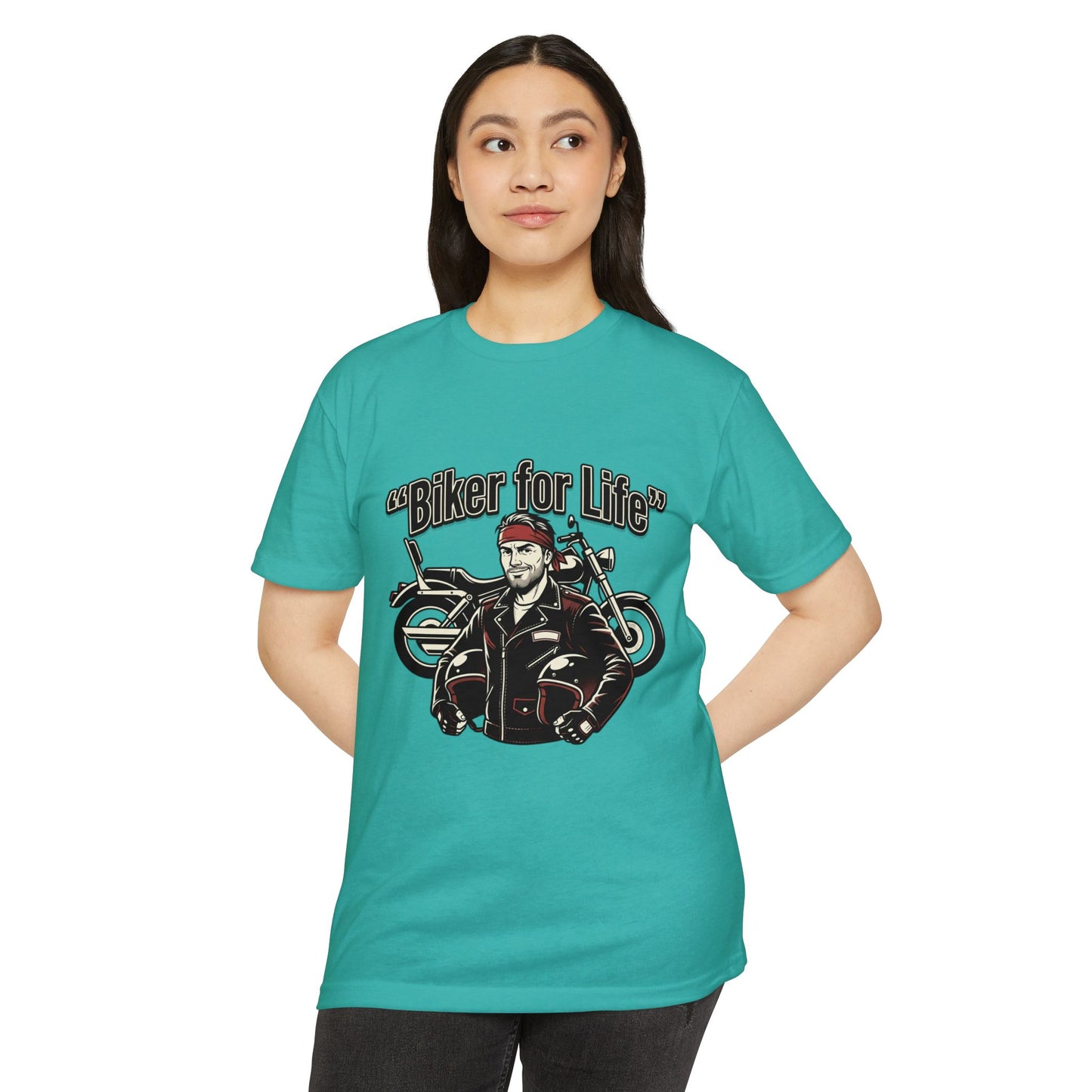 Biker For Life Vintage Motorcycle T-Shirt