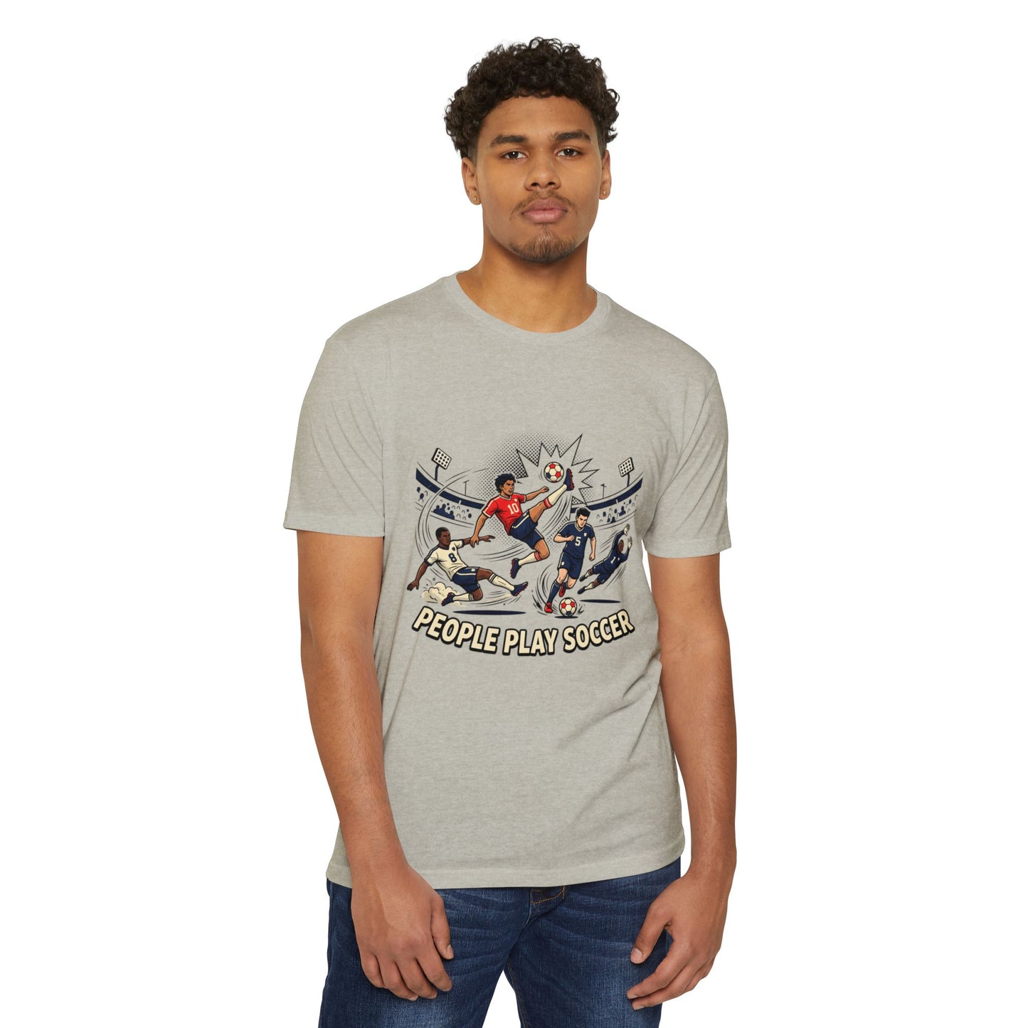 People Play Soccer T-Shirt – Vintage Soccer Players Graphic Tee