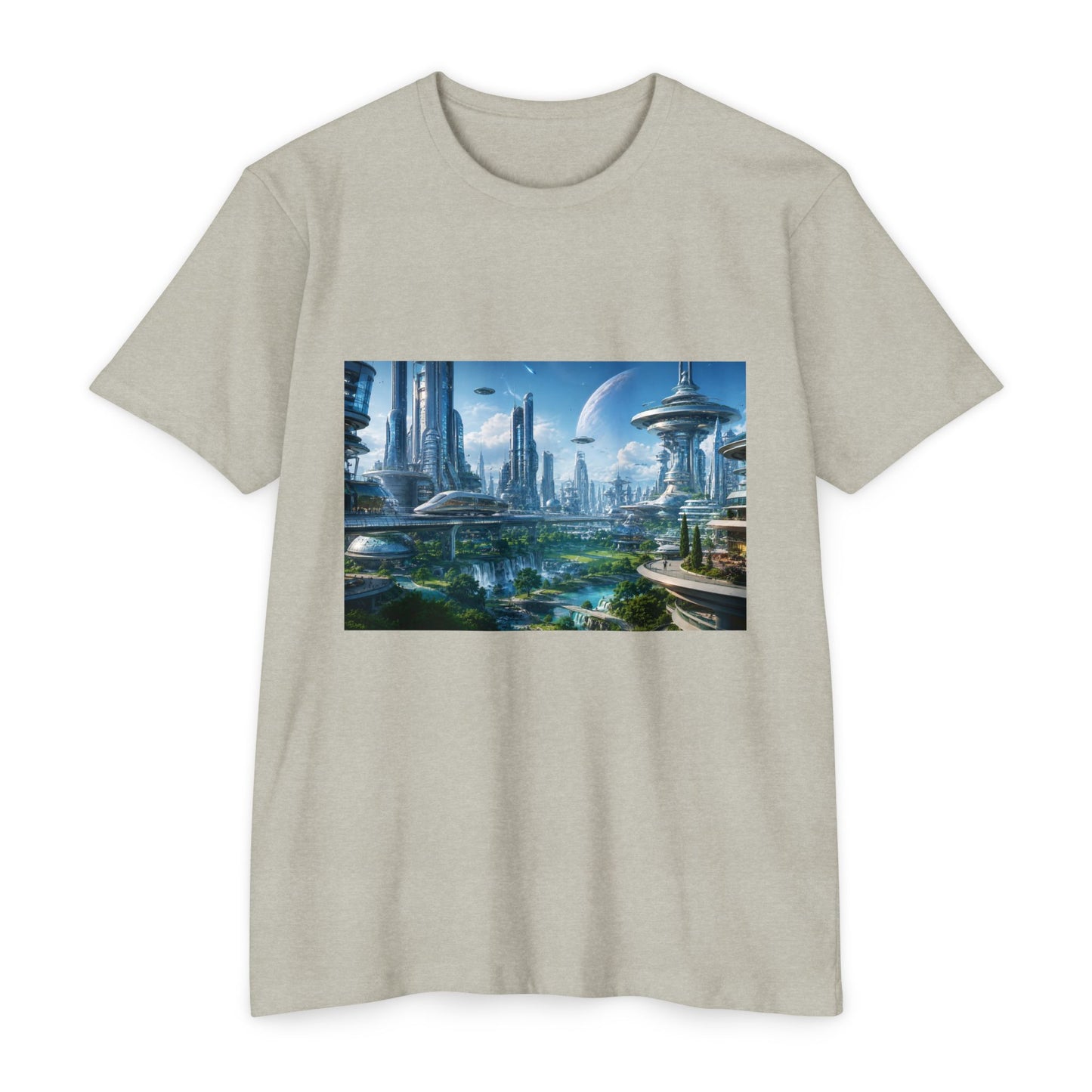 Futuristic Cityscape Sci‑Fi Skyline T-Shirt