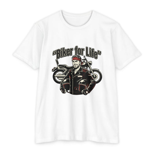 Biker For Life Vintage Motorcycle T-Shirt