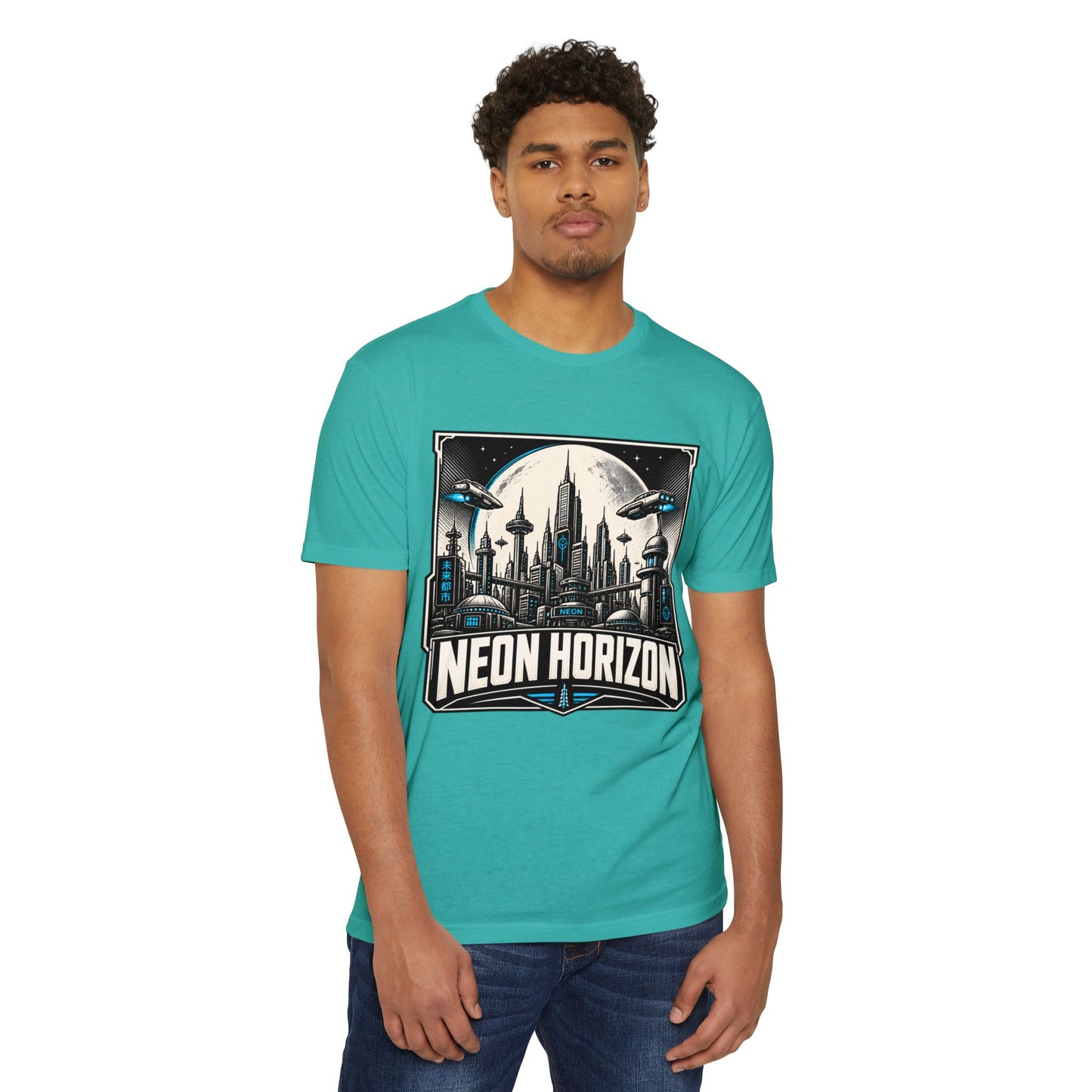 Neon Horizon Sci‑Fi T-Shirt