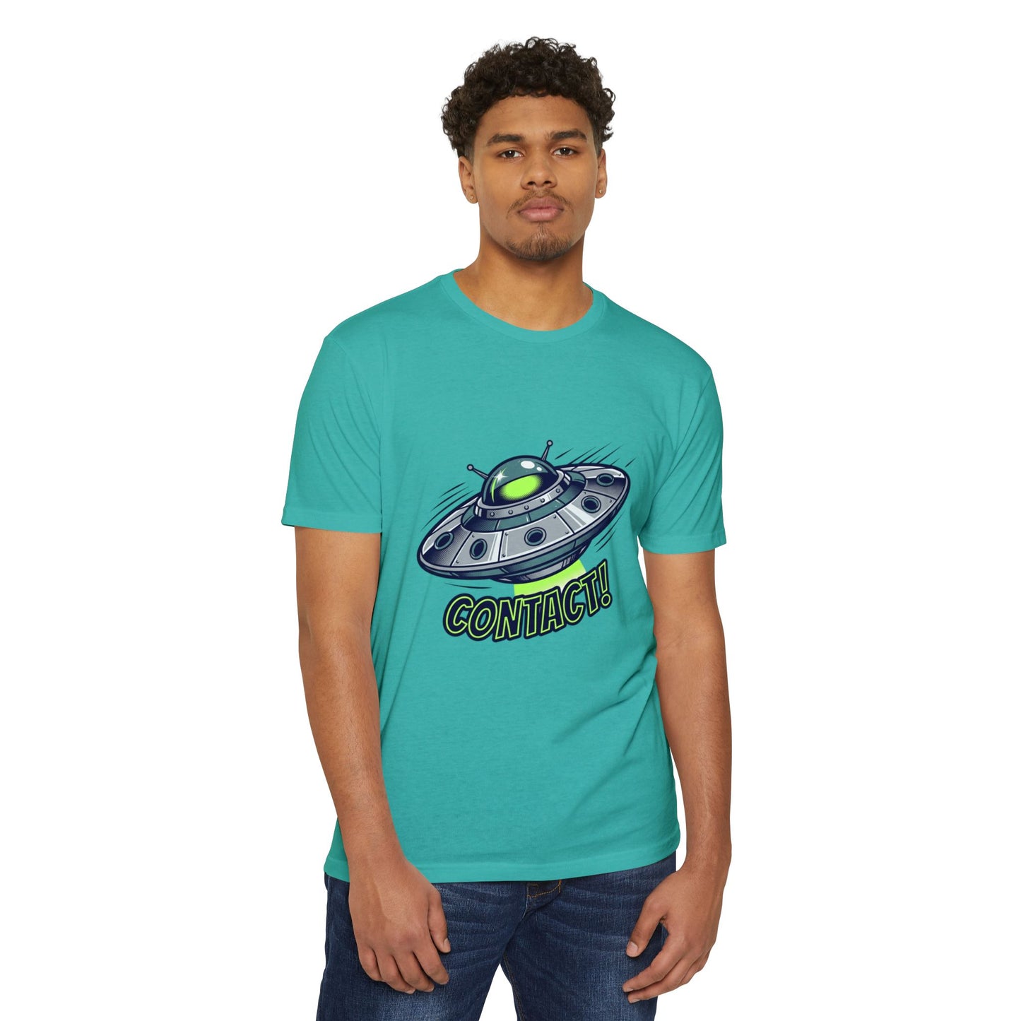 UFO Contact T-Shirt — Alien Spaceship Graphic Tee