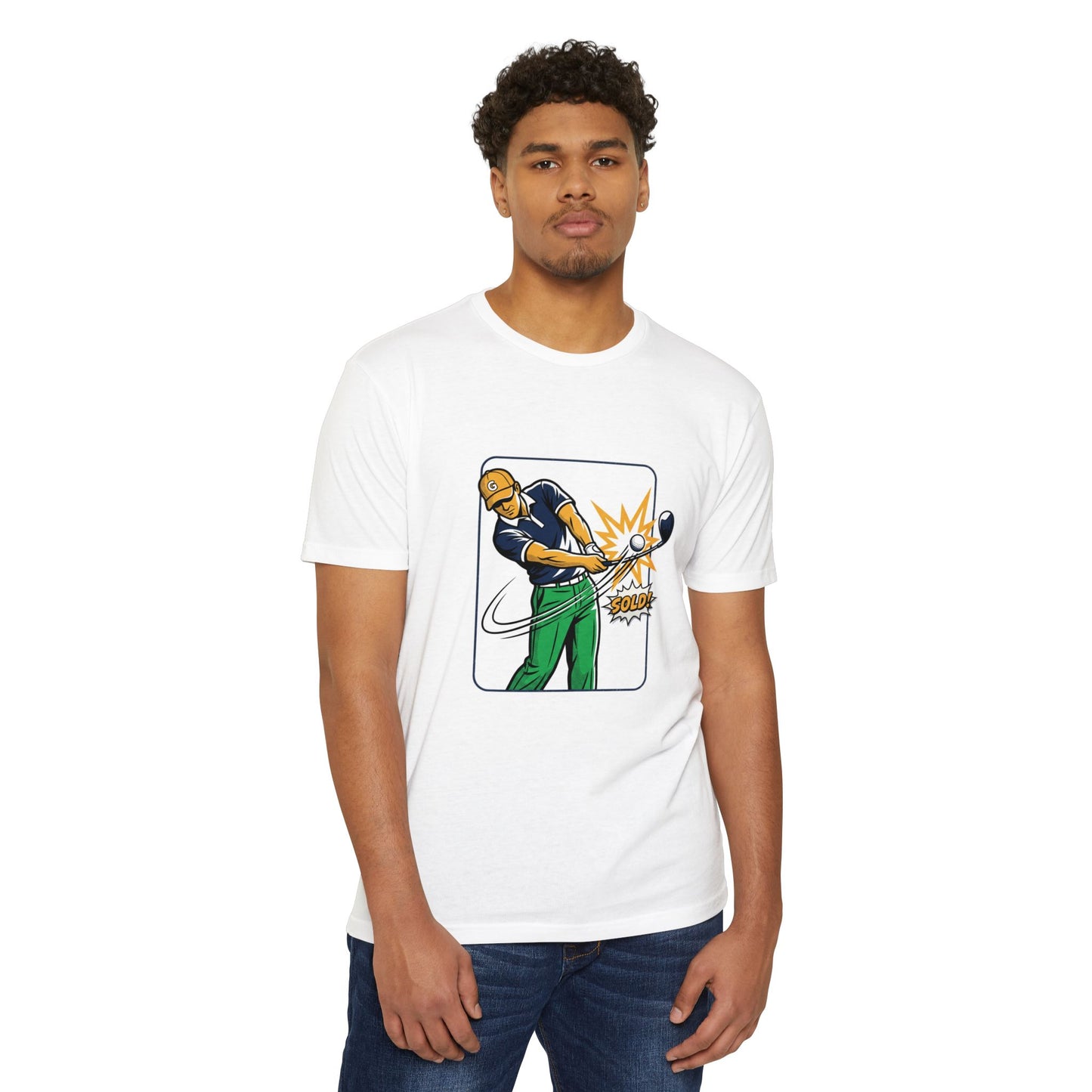 Solid Golfer Illustration Golf Swing T-Shirt