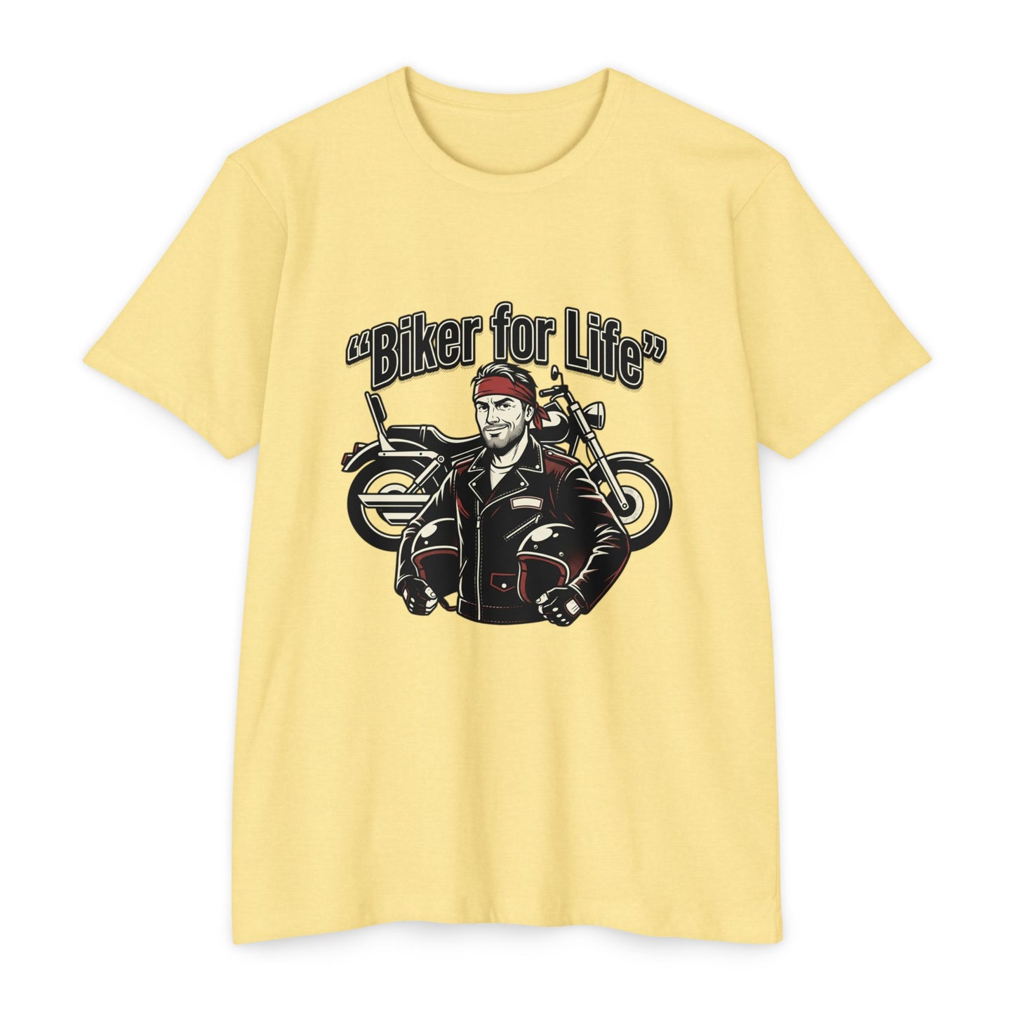 Biker For Life Vintage Motorcycle T-Shirt