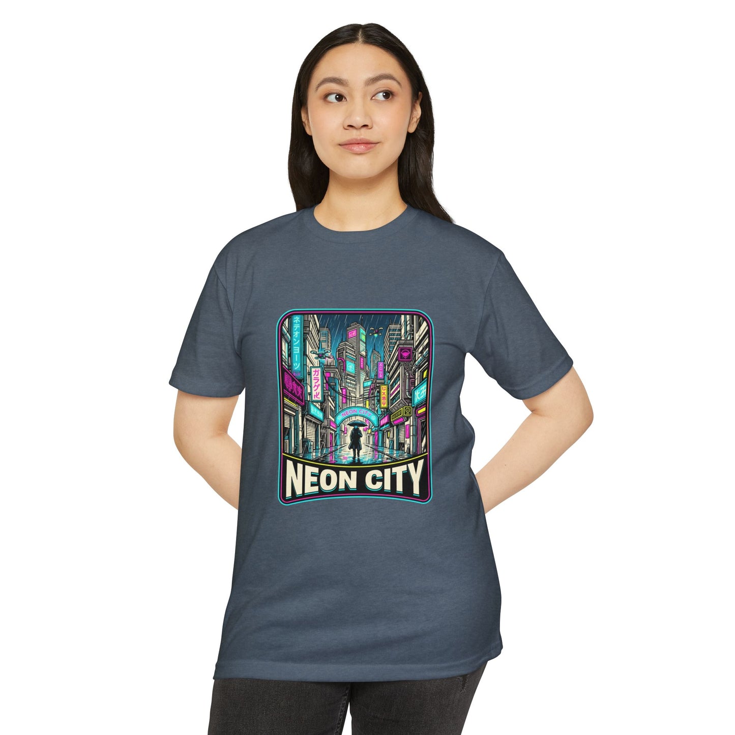Neon City Retro Cyberpunk T-Shirt — Retro Cyberpunk Streetwear Tee